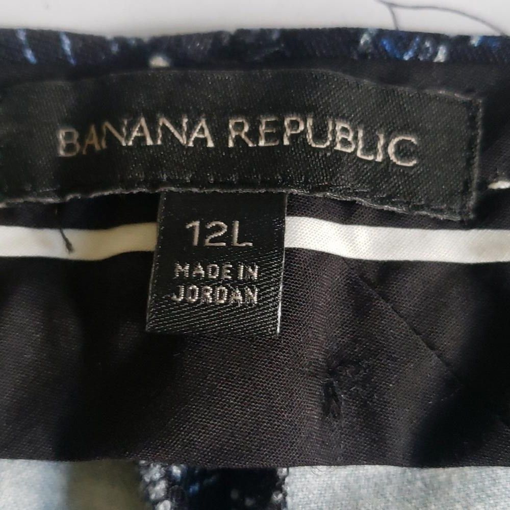 Banana Republic CT702 Banana Republic Black & Blue Sloan Ankle Pant 12L Size 34" / US 12 / IT 48 - 6 Thumbnail