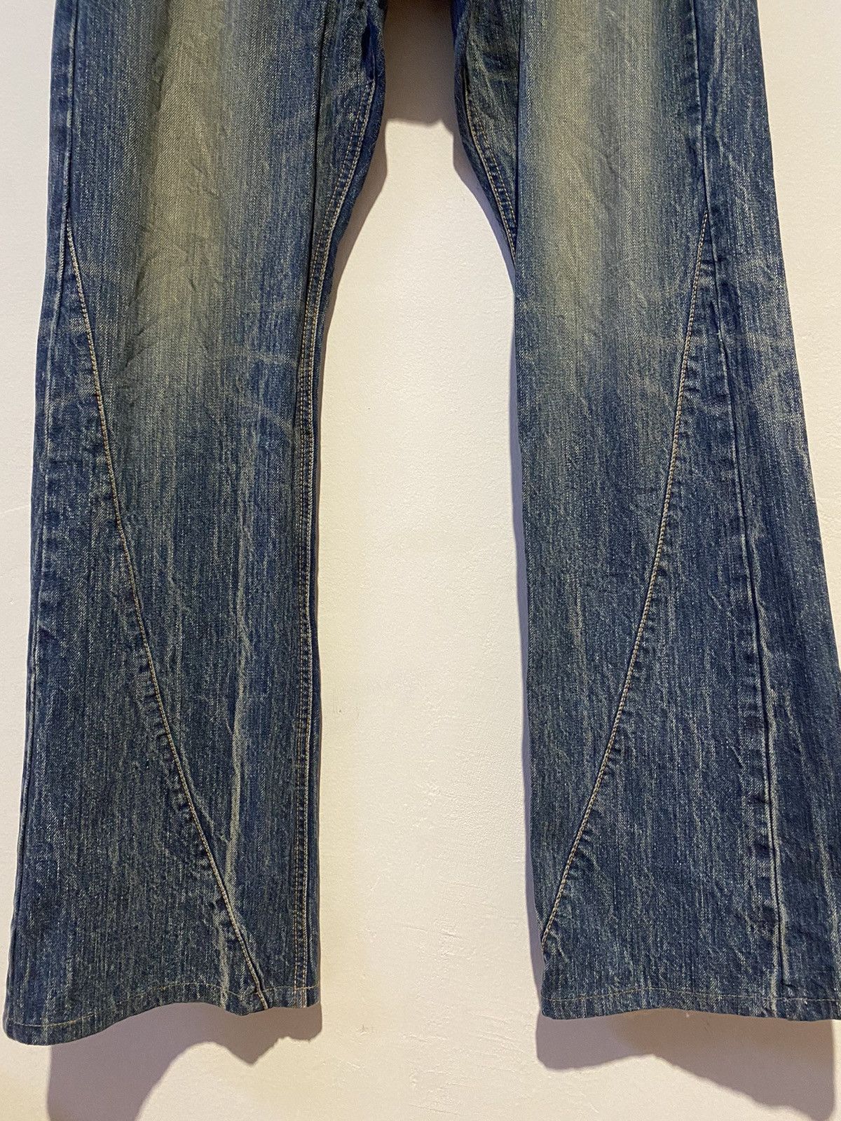 Edwin × If Six Was Nine × Kapital Edwin Rude Zero Distressed Wash Flared Denim Pants Size US 32 / EU 48 - 2 Thumbnail