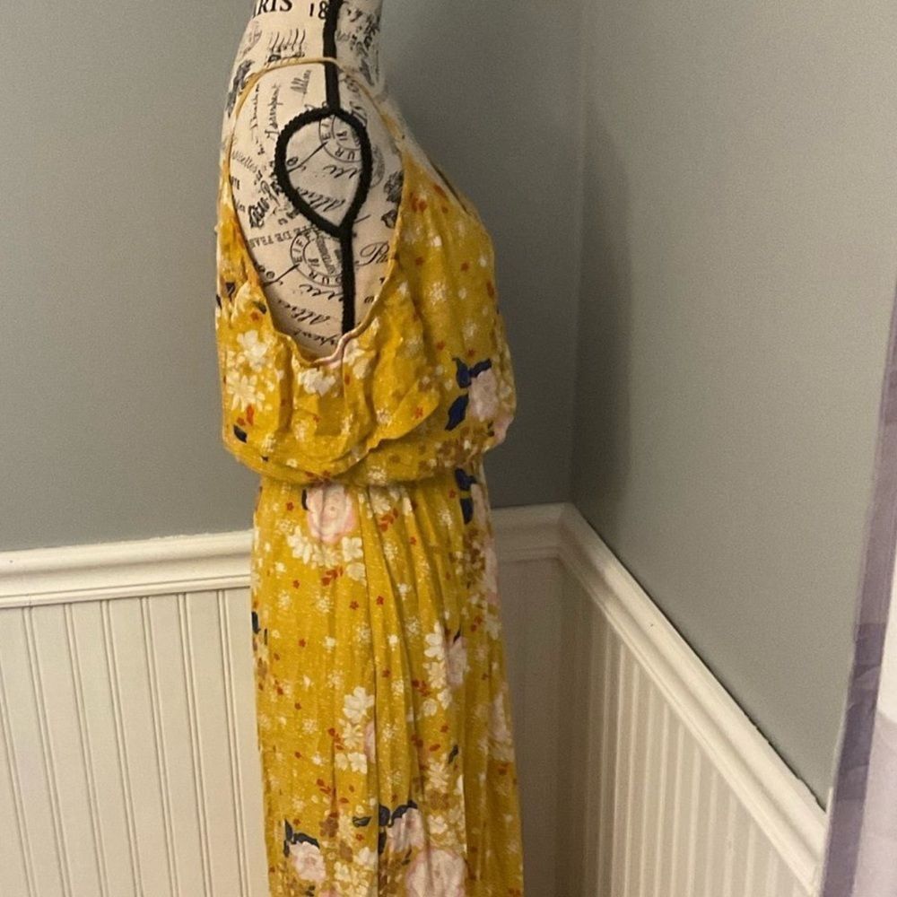 Other One Clothing Yellow Maxi Sundress with Flutter Sleeves Size S / US 4 / IT 40 - 3 Thumbnail
