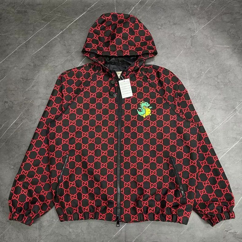 Gucci Gucci Little Dragon Man full-printed LOGO windbreaker cotto Size US L / EU 52-54 / 3 - 1 Thumbnail