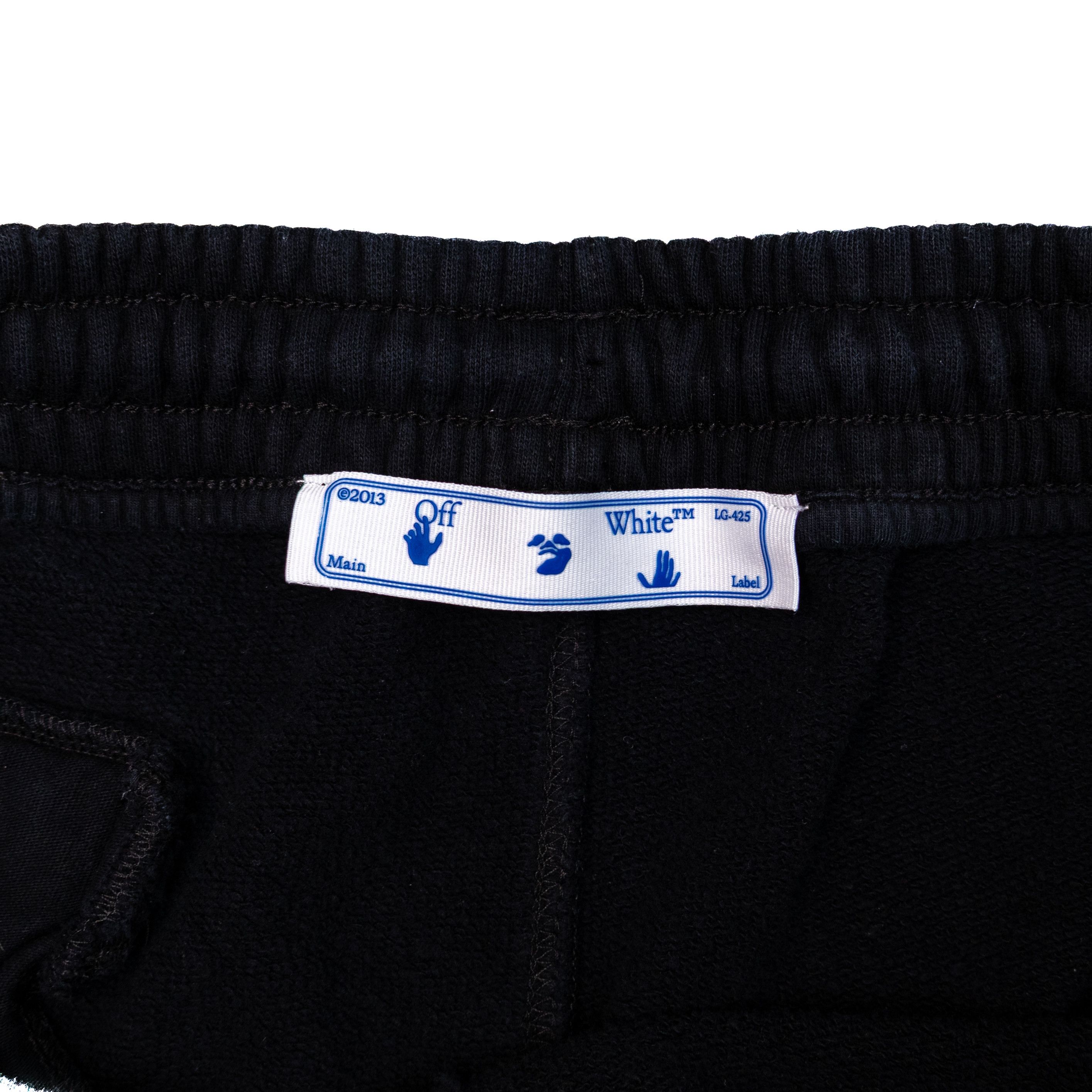 Off-White Off-White Virgil Abloh Men’s Black Cotton Sweat Shorts Logo Size US 36 / EU 52 - 5 Thumbnail