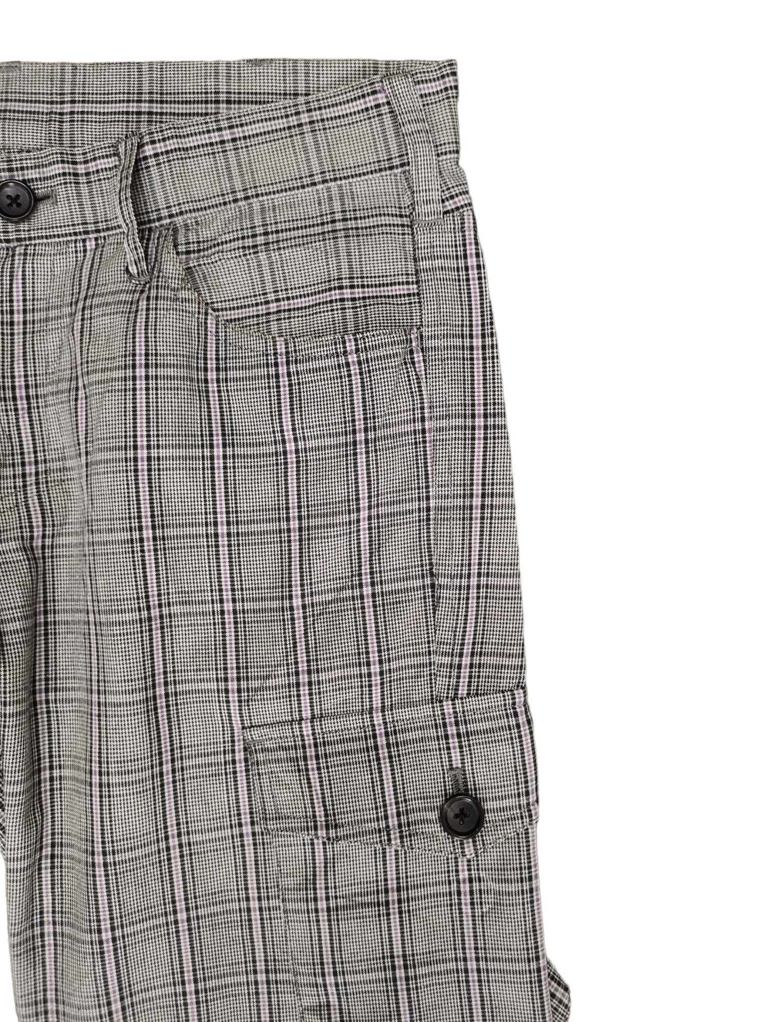 If Six Was Nine Boycott Checkered Plaid Cargo Pants Size US 31 - 6 Thumbnail