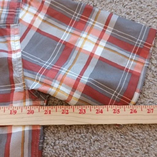Wrangler Wrangler Shirt Mens Small Orange Gray Plaid Short Sleeve Button Up Size US S / EU 44-46 / 1 - 7 Thumbnail