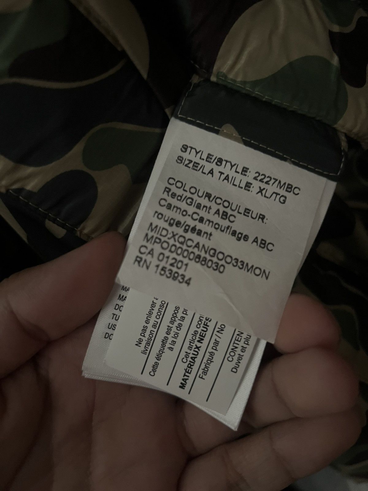Bape × Canada Goose Bape x canada goose Size US XL / EU 56 / 4 - 6 Thumbnail