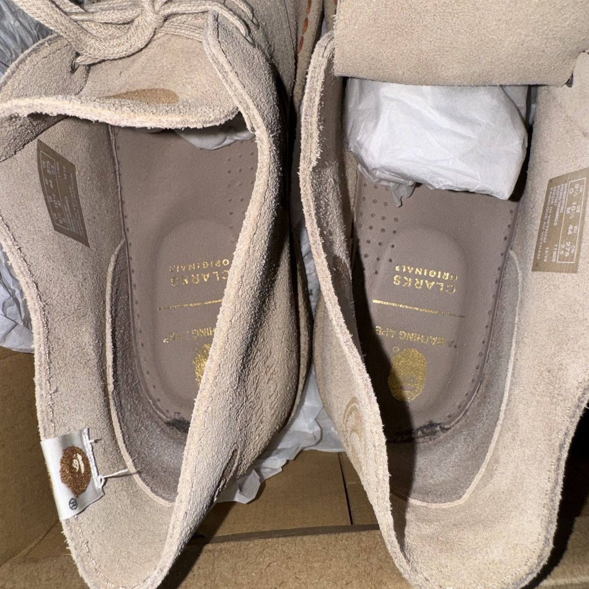 Bape × Clarks Bape Clark’s Desert Boot Grey Embossed Size US 10.5 / EU 43-44 - 9 Thumbnail