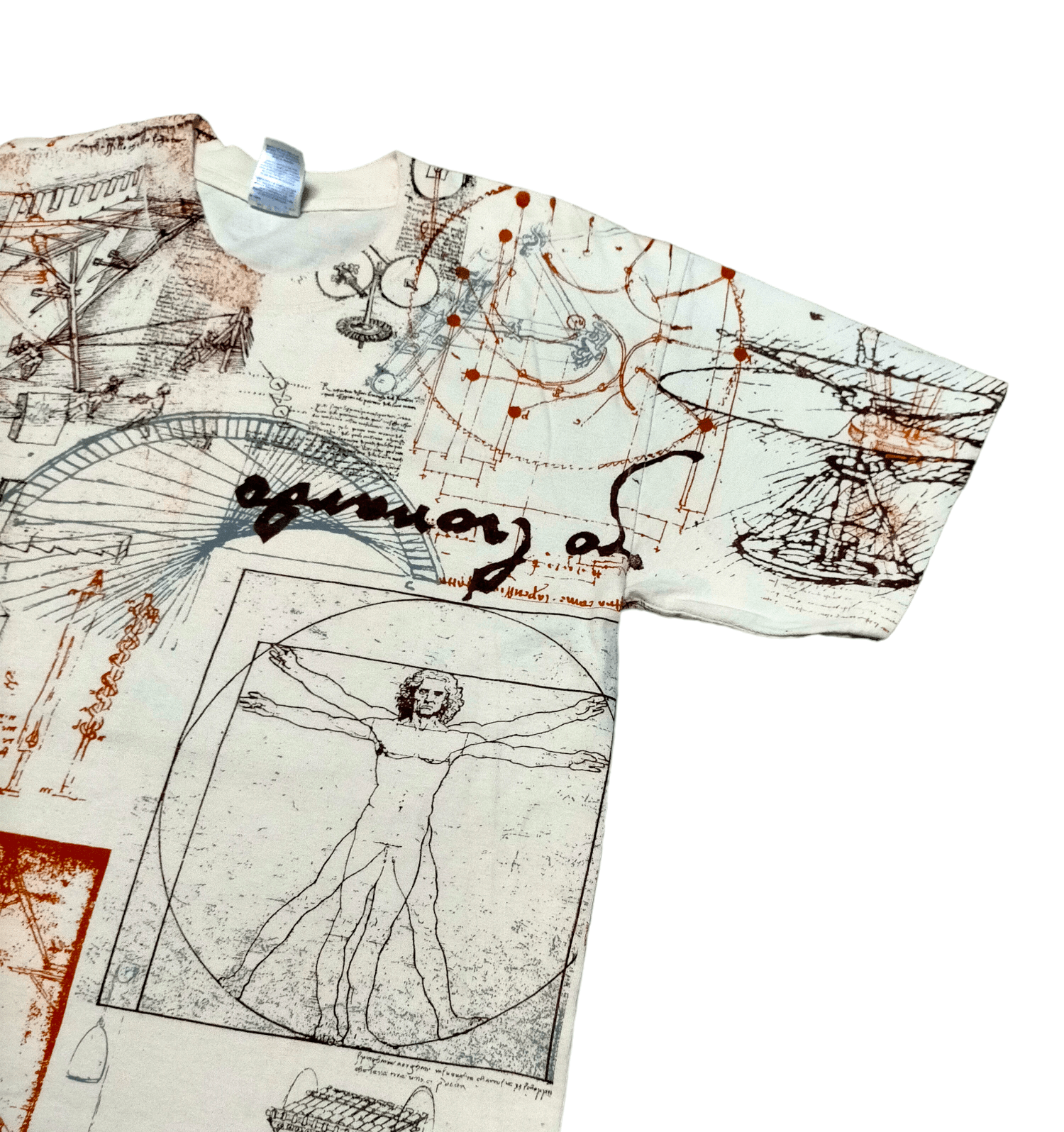 Vintage Leonardo Da Vinci All Over Print Wilwood Art tee Size US M / EU 48-50 / 2 - 3 Thumbnail
