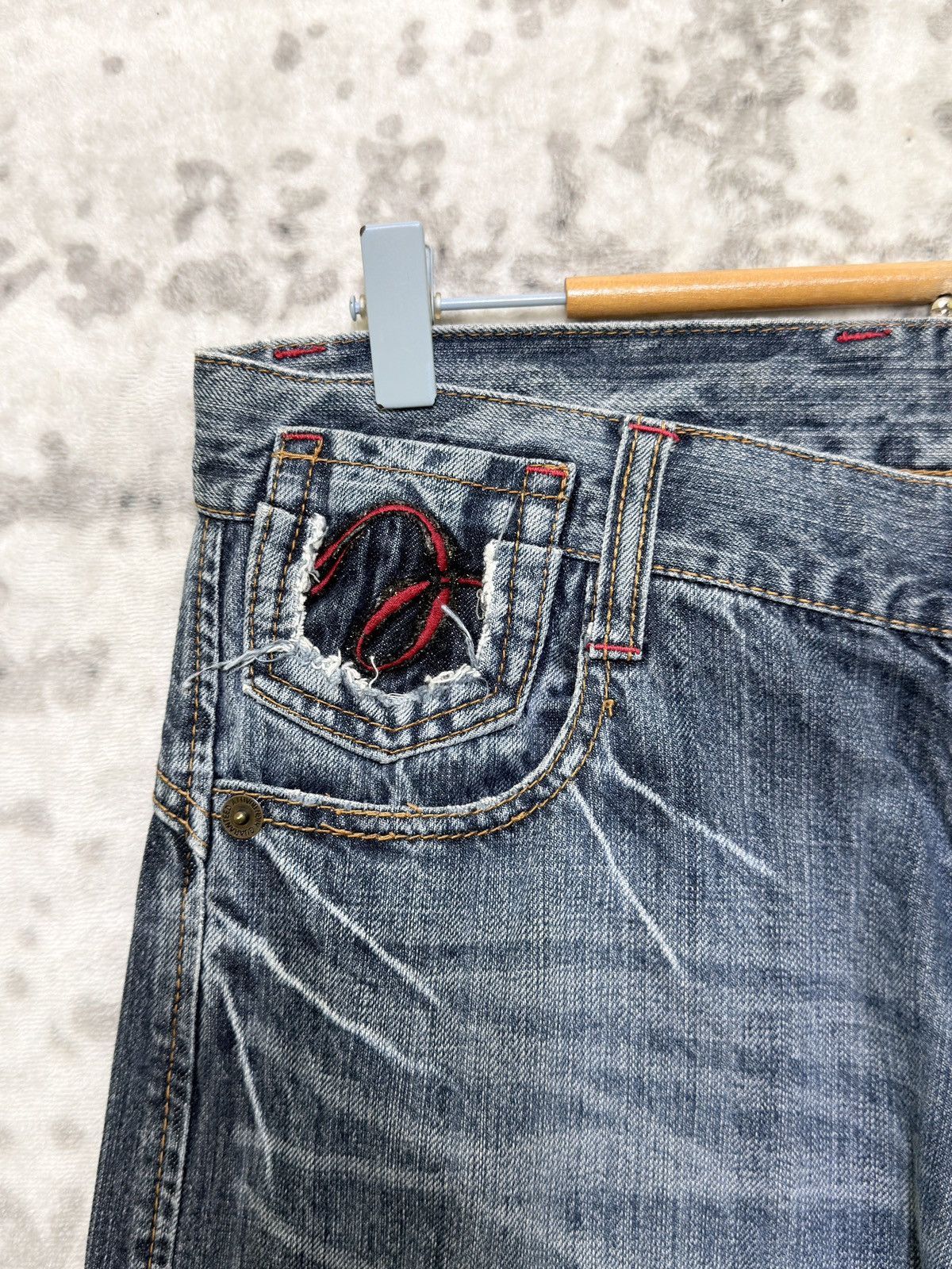 Hysteric Glamour Vintage Oririn Y2K Embroidered Straight Leg Denim Jeans Size US 31 - 9 Thumbnail