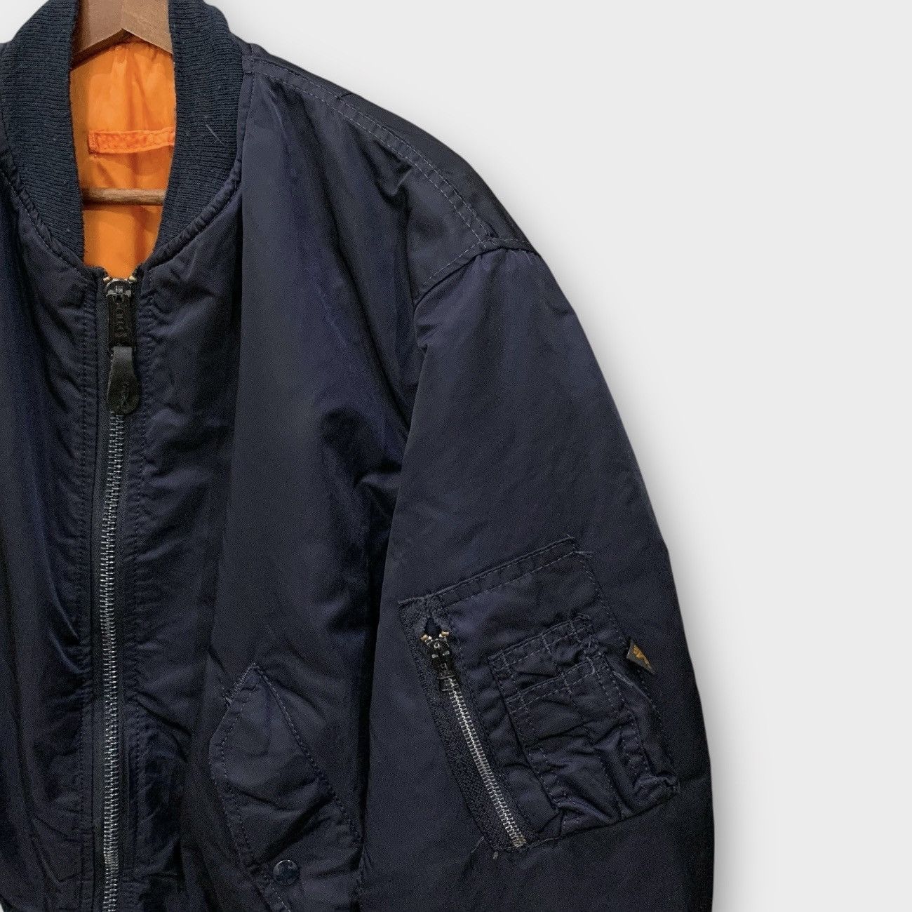 Alpha Industries VINTAGE 1990s USAF MA 1 FLIGHT BOMBER JACKET REVERSIBLE Size US M / EU 48-50 / 2 - 9 Thumbnail