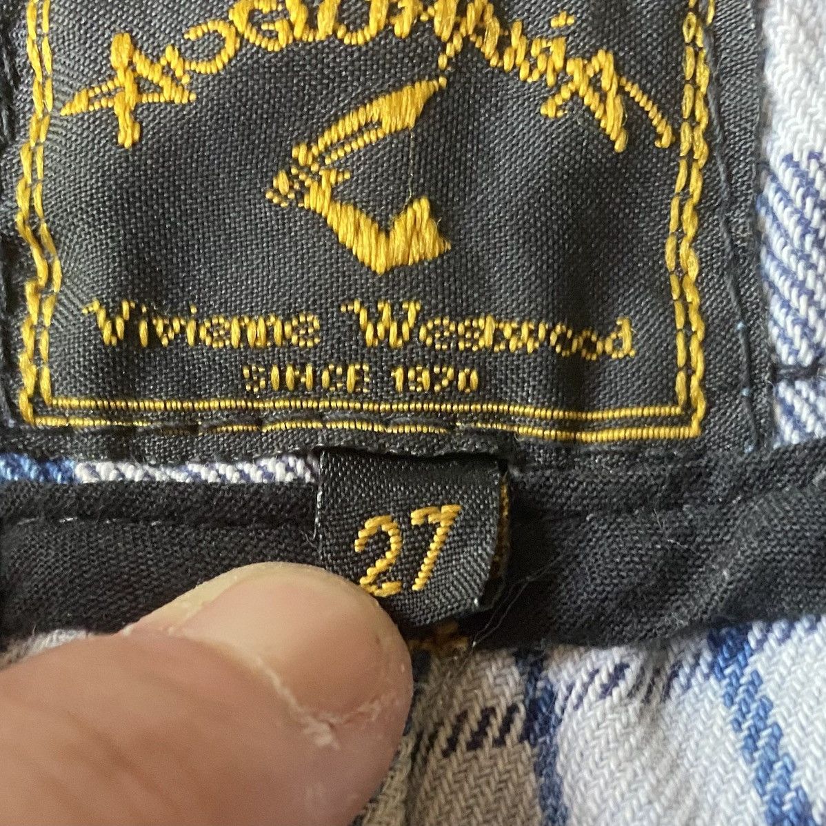 Vivienne Westwood Vintage 1999 Blue Plaid Fray Hem Set Size XS / US 0-2 / IT 36-38 - 10 Thumbnail