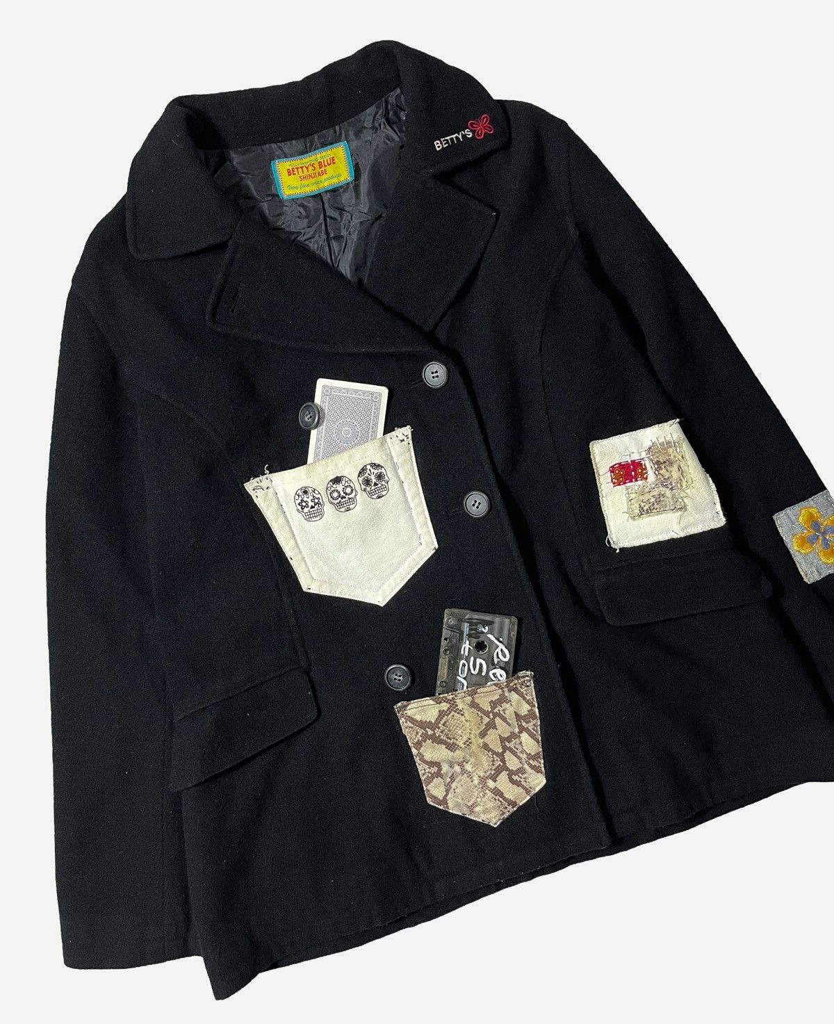 Japanese Brand Custom Made Extra Pocket Betty’s blue Double Breasted Jacket Size US M / EU 48-50 / 2 - 5 Thumbnail