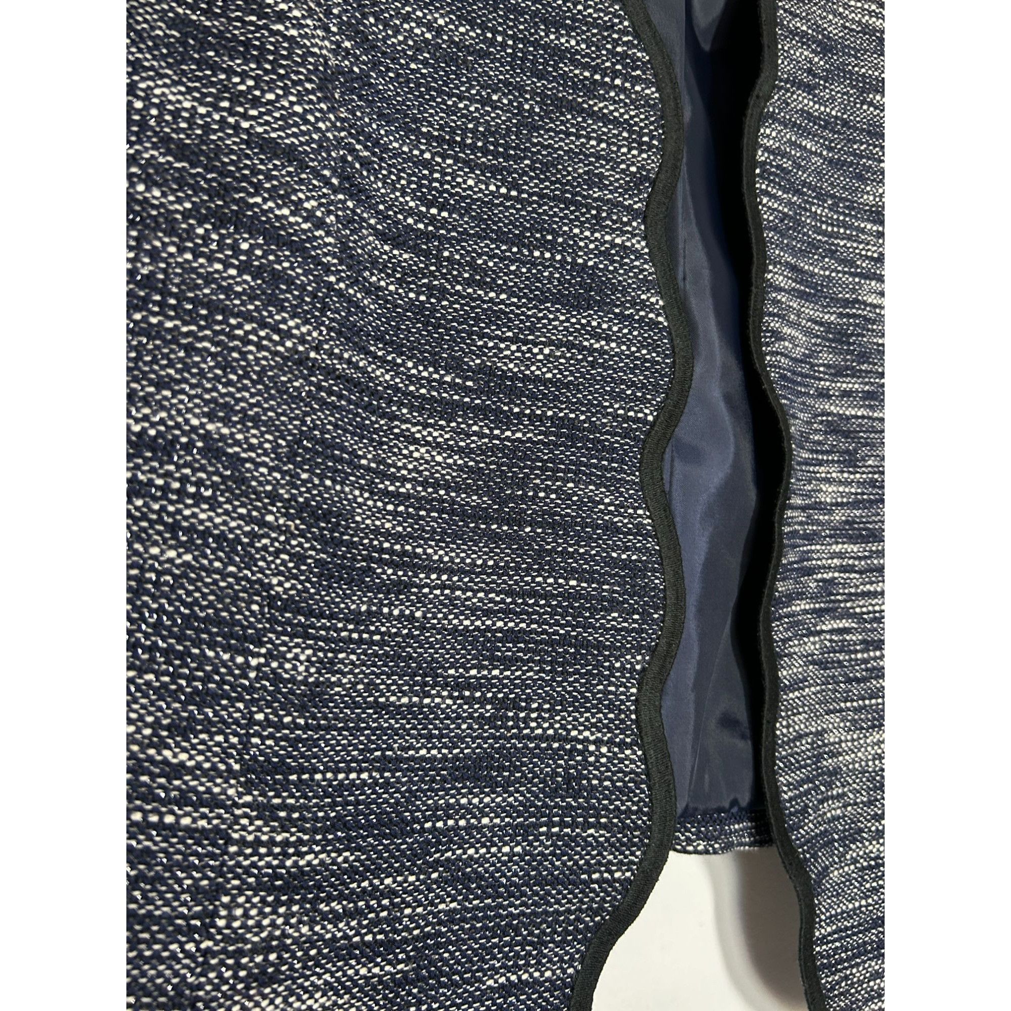 Other Chelsea28 Women's Scalloped Front Jacket in Navy - Sz M - NW Size M / US 6-8 / IT 42-44 - 6 Thumbnail