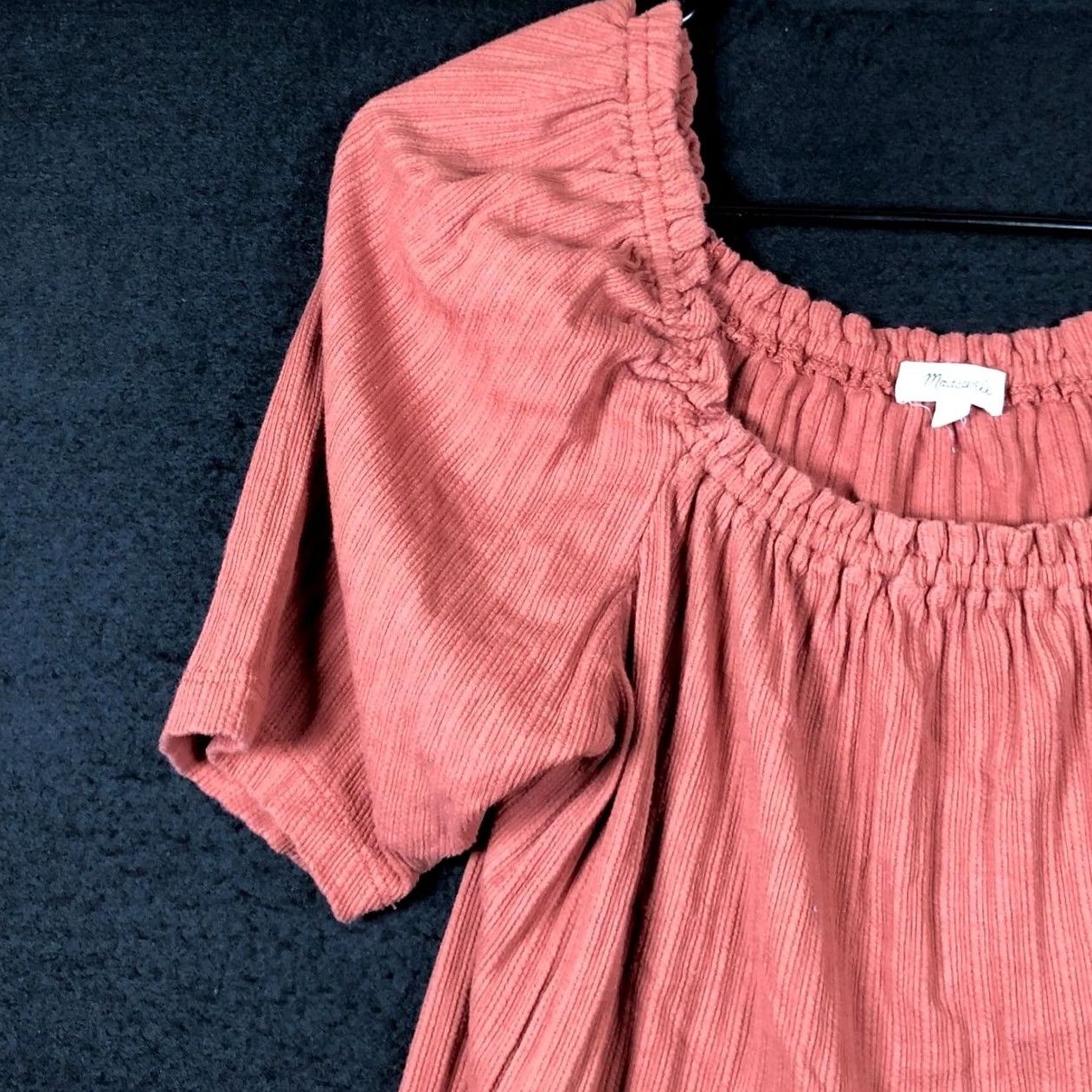 Madewell Madewell Blouse Square Neck Short Sleeve Small Womens Burnt Orange Regular Sleeve Casual Suitable for Travel, Party/Cocktail, Casual, Boho Size S / US 4 / IT 40 - 4 Thumbnail