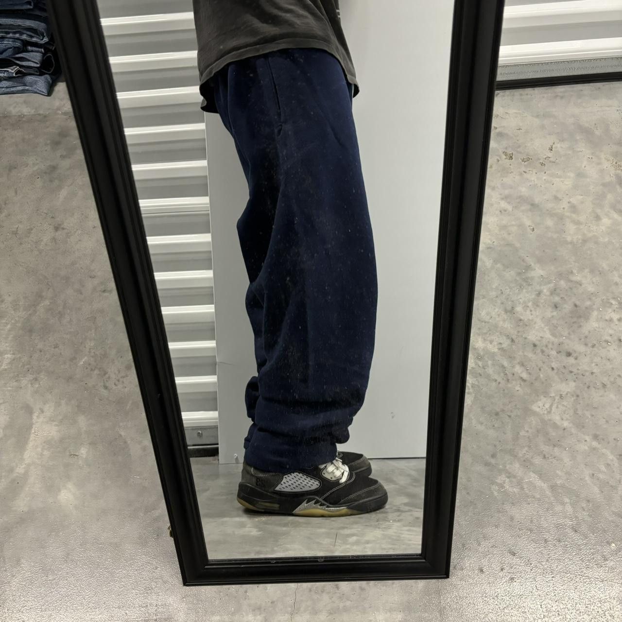 Japanese Brand × Vintage Crazy Vintage Y2K/2000s Baggy Navy Blue Skater Essential Sweatpants! Size US 36 / EU 52 - 2 Thumbnail