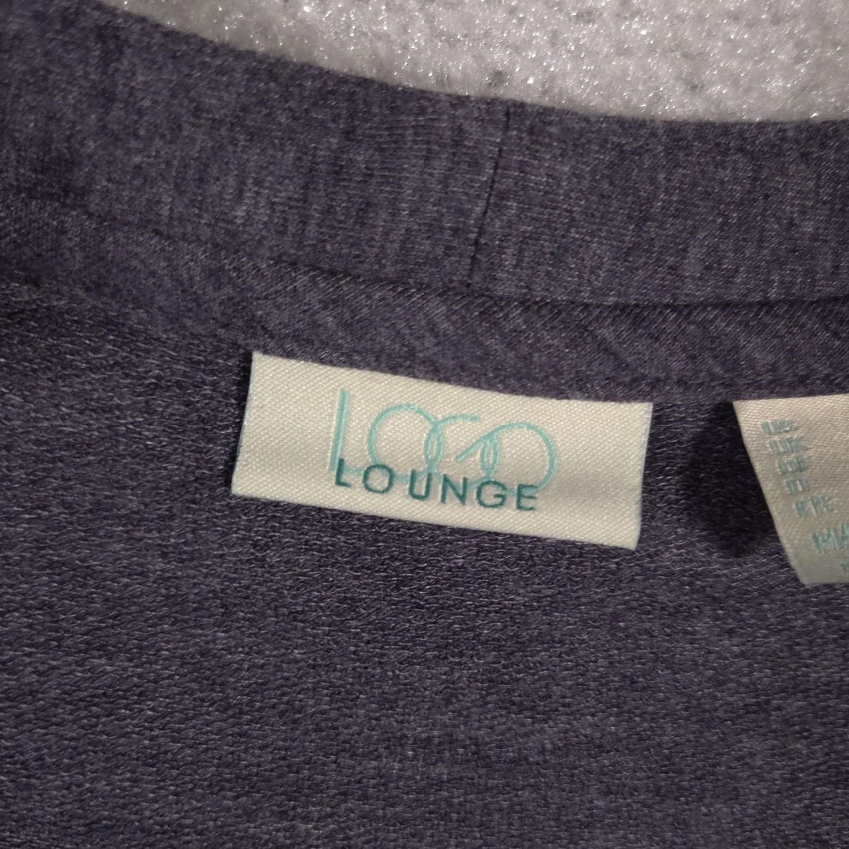 Vintage LOGO Lounge Cardigan Womens XL Purple Open Front Lace Trim Pockets Casual Lightweight Zip Front Lounge Wear Size L / US 10 / IT 46 - 7 Thumbnail