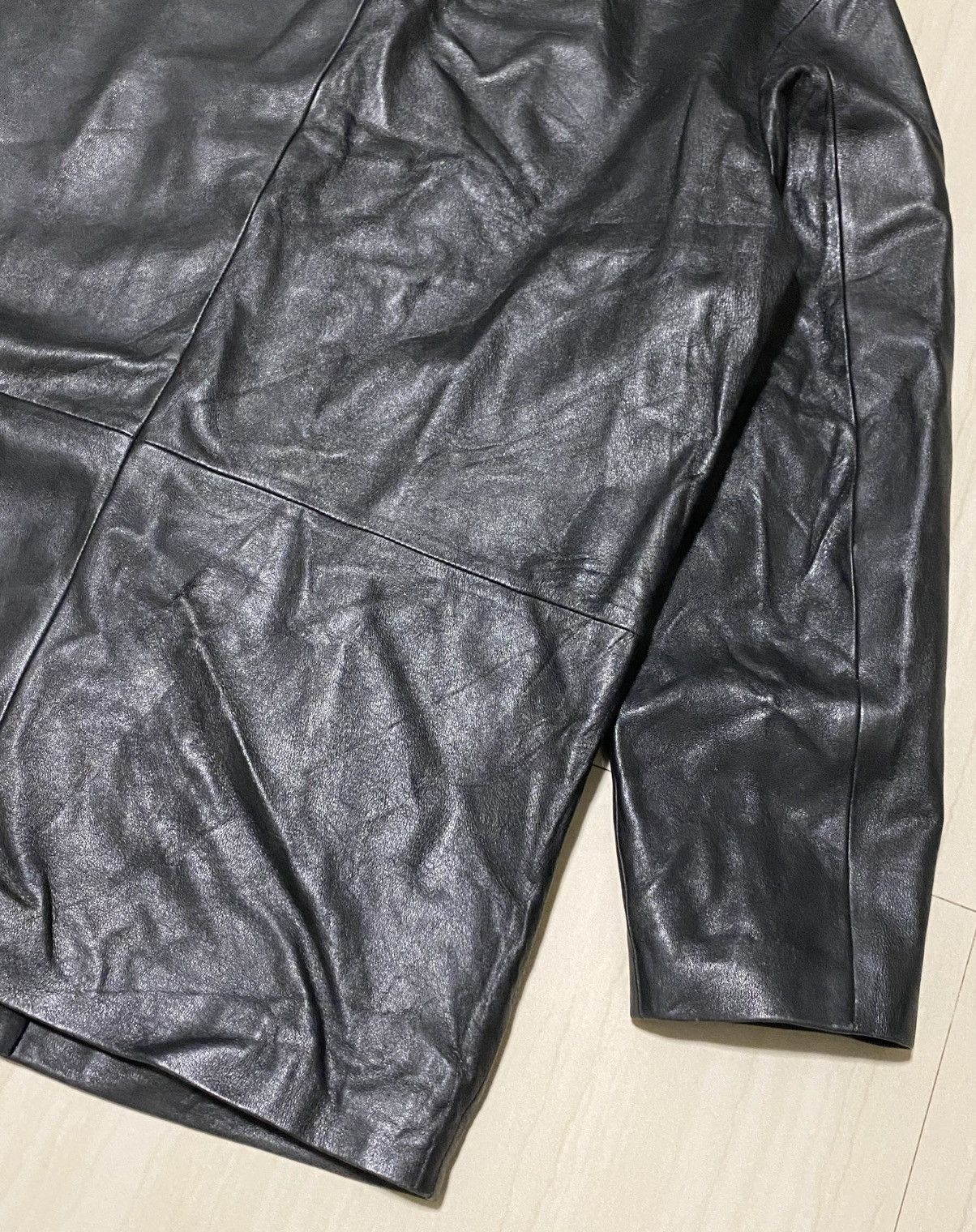 Balenciaga Balenciaga - 1997 Leather Zip-up Jacket Size US L / EU 52-54 / 3 - 15 Thumbnail