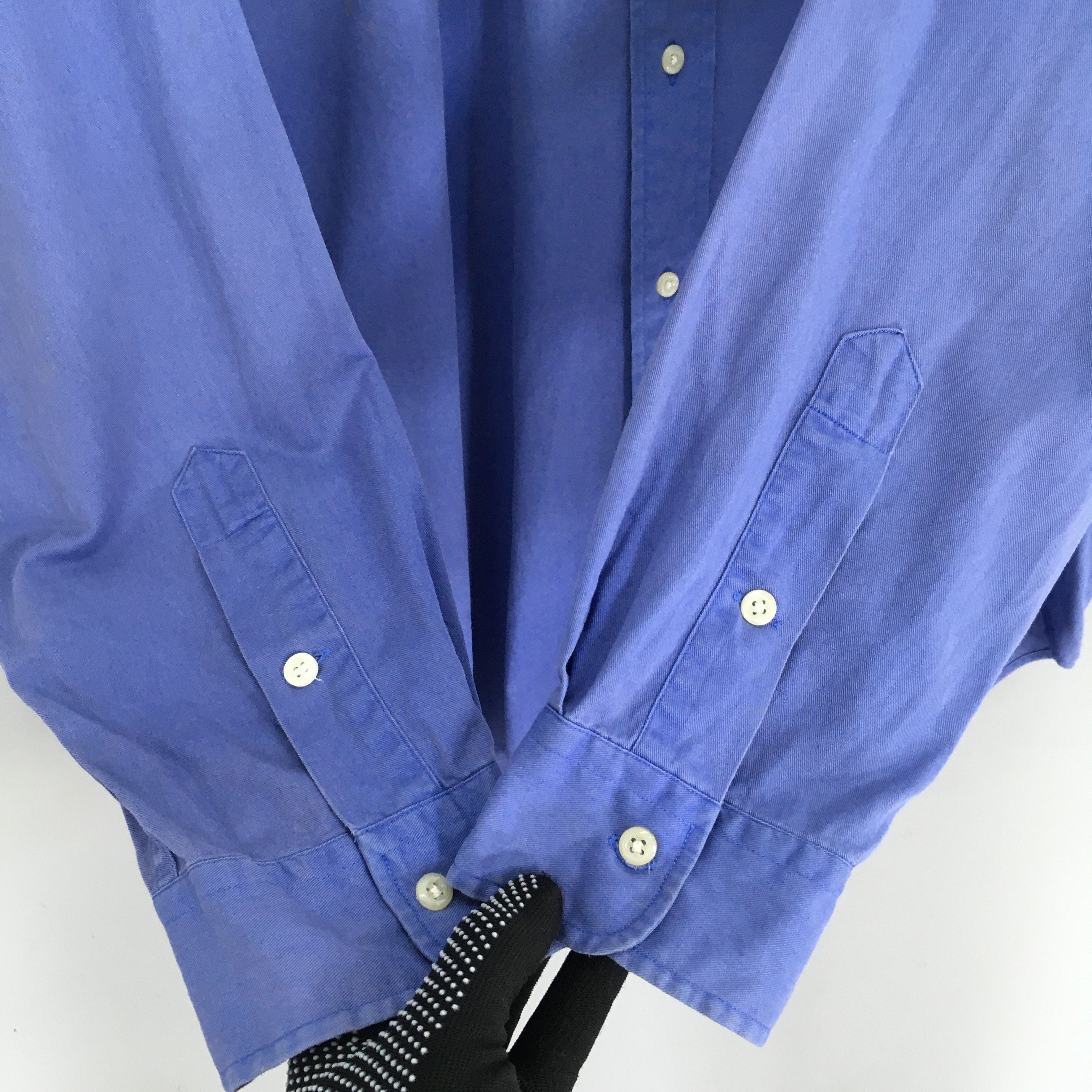 Ralph Lauren Vintage 90s Ralph Lauren Blue Plain Oxfords Shirt Large Size US L / EU 52-54 / 3 - 4 Thumbnail