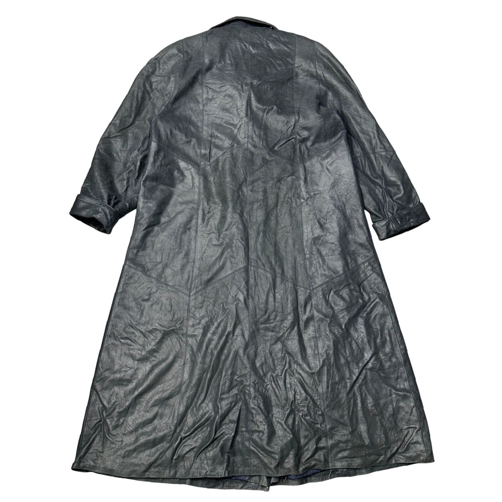 Valentino VINTAGE Valentino Varsova Long Leather Trench Coat Womens 2XL Black Quilted Lined Size XXL / US 16-18 / IT 52-54 - 6 Thumbnail