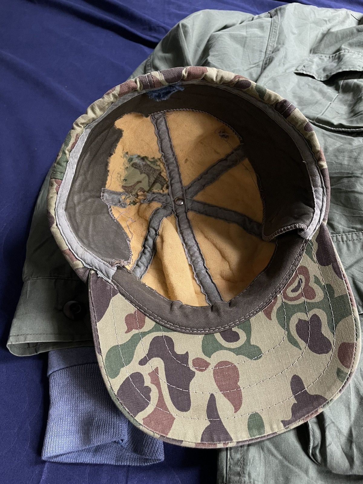 Vintage Vintage 60’s duck military camo frogskin hats cap Size ONE SIZE - 3 Thumbnail