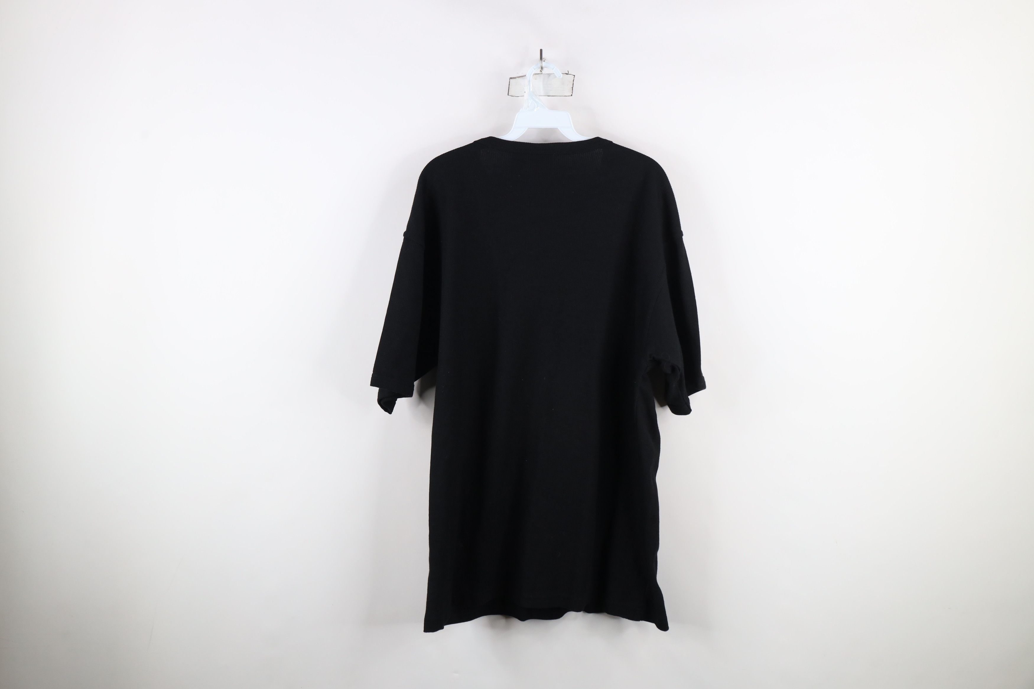 Vintage Vintage 90s Streetwear Knit Short Sleeve T-Shirt Black Size US XL / EU 56 / 4 - 8 Thumbnail