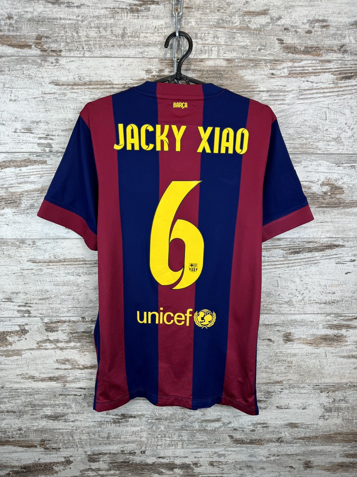 Nike Mens Nike FC Barcelona Jacky Xiao 6 T-shirt soccer jersey Size US S / EU 44-46 / 1 - 12 Thumbnail