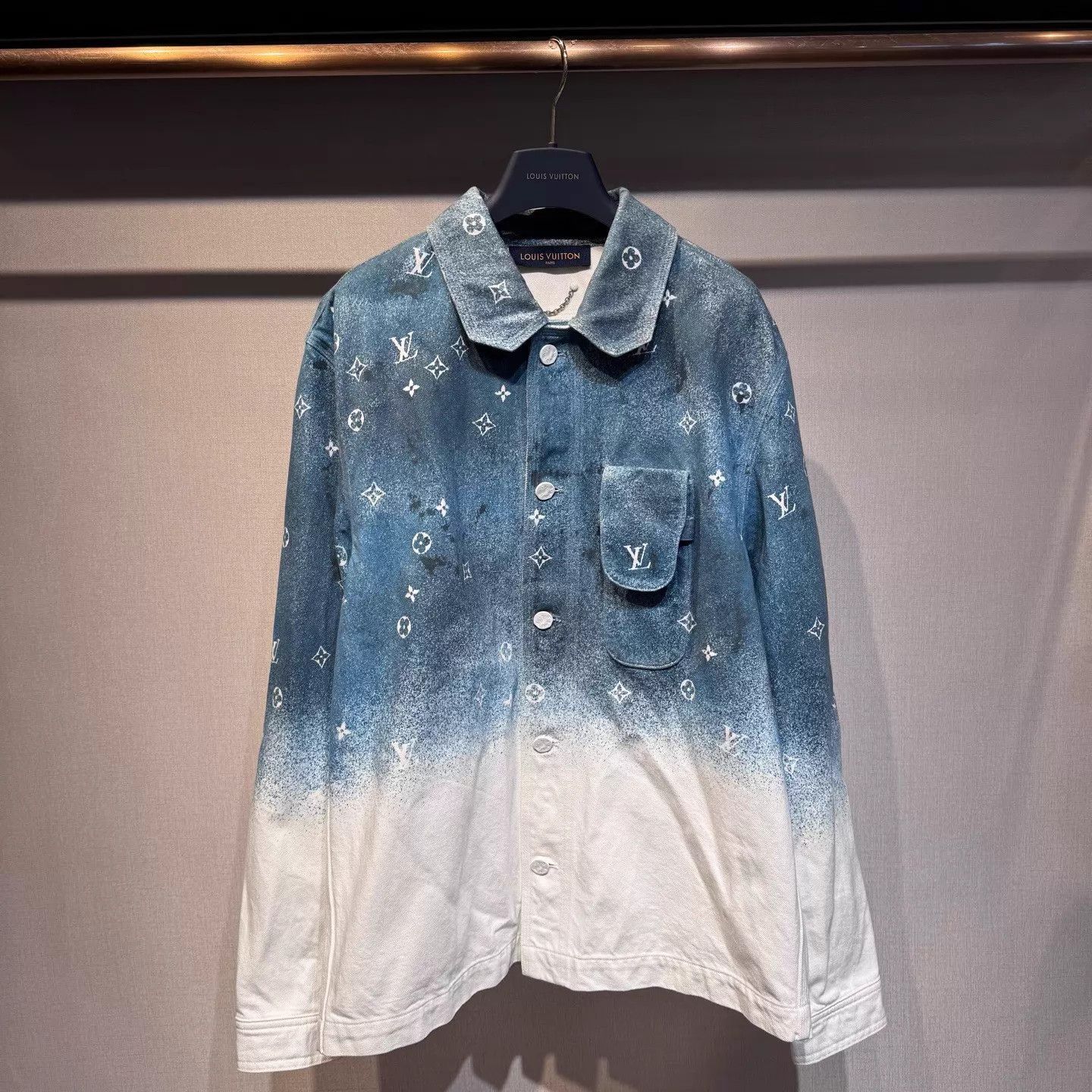 Louis Vuitton Louis Vuitton Blue Starry Gradient Denim Jacket M New Size US M / EU 48-50 / 2 - 1 Thumbnail