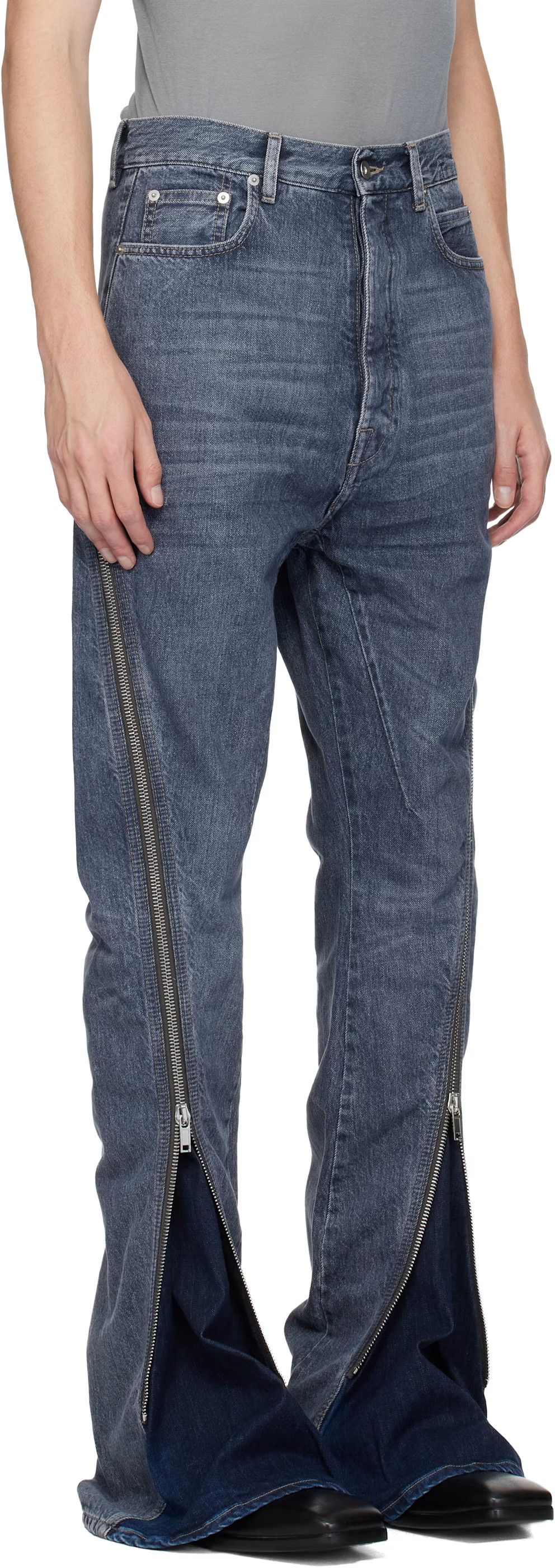 o1mle0226 Bolan Banana Denim Pants in Blue