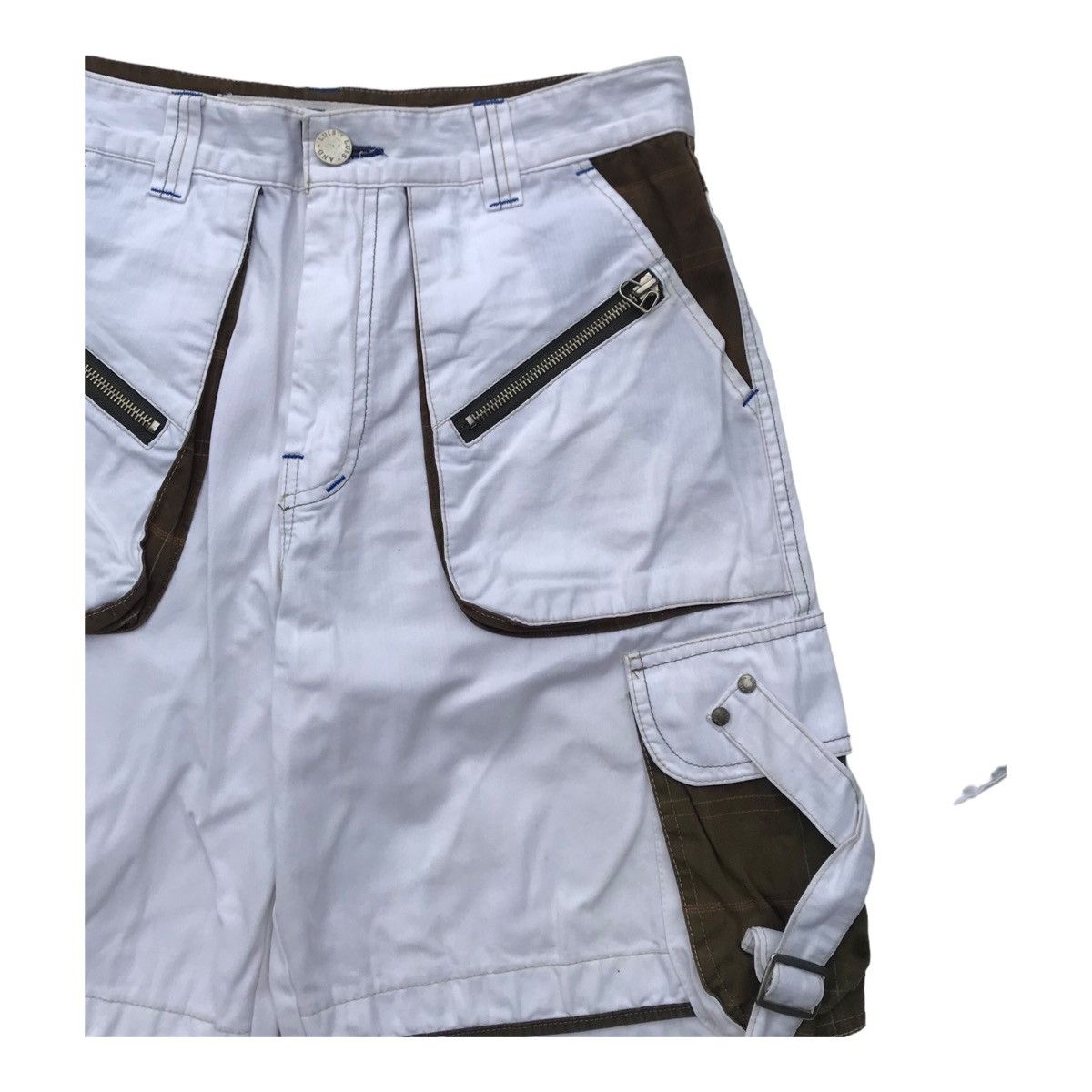 Japanese Brand Blue Luis White Tactical Multipocket Cargo Streetwear Pants Size US 31 - 6 Thumbnail