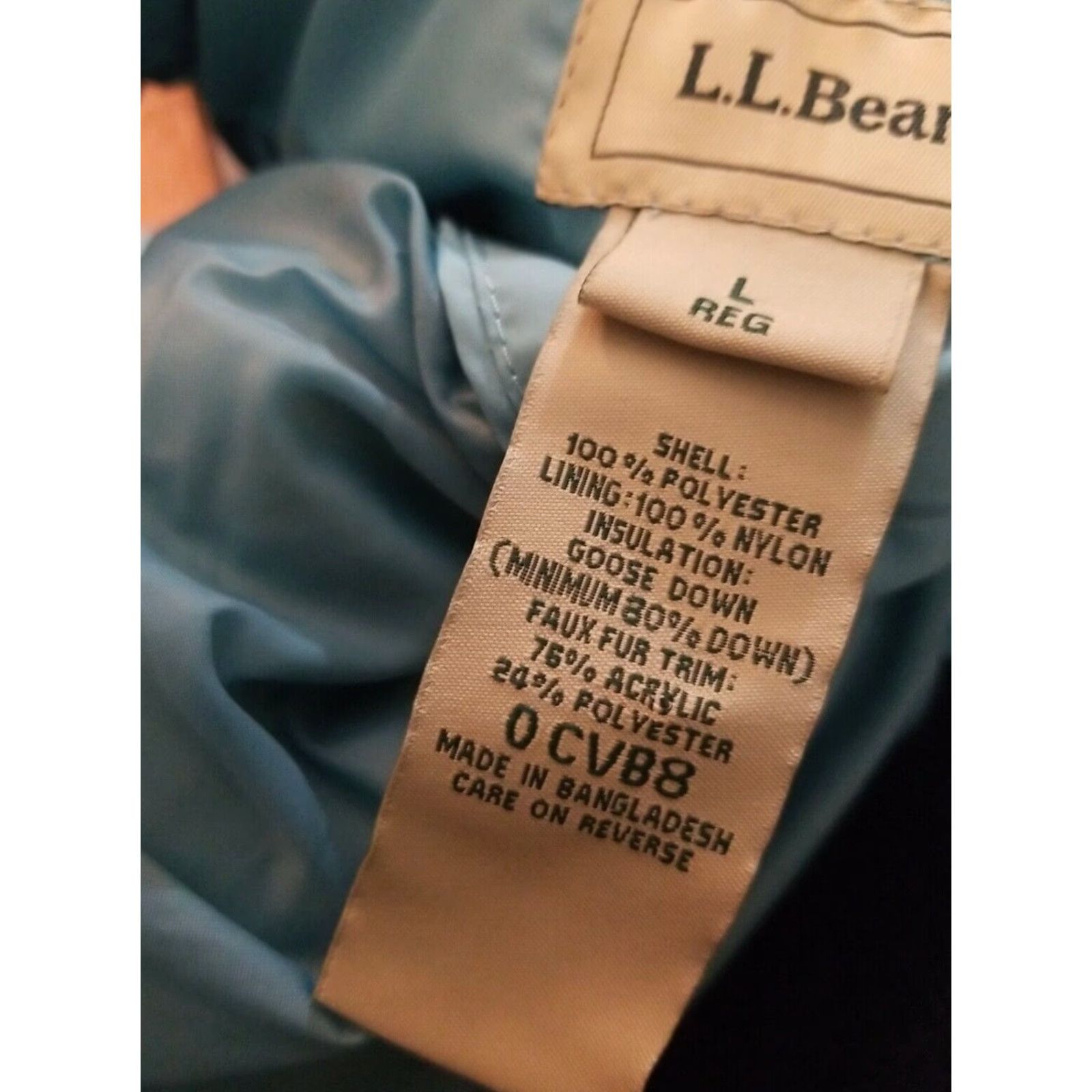 Vintage L.L.Bean Women’s Blue Goose Down Puffer Full Zip Vest L Fur Collar Size L / US 10 / IT 46 - 2 Thumbnail