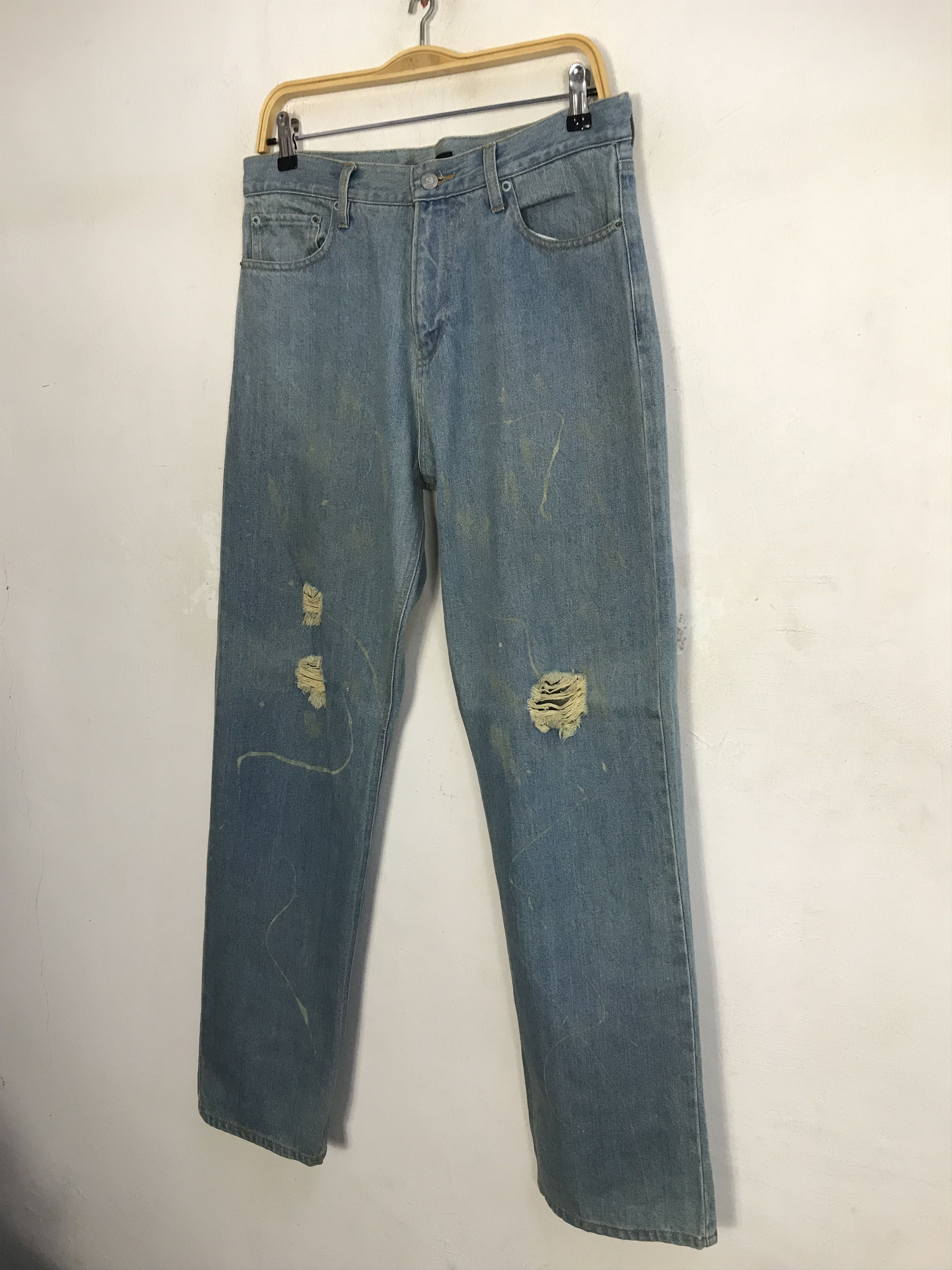 Japanese Brand × Vintage Vintage Power To The People Design Distressed Denim Jeans Size US 31 - 4 Thumbnail