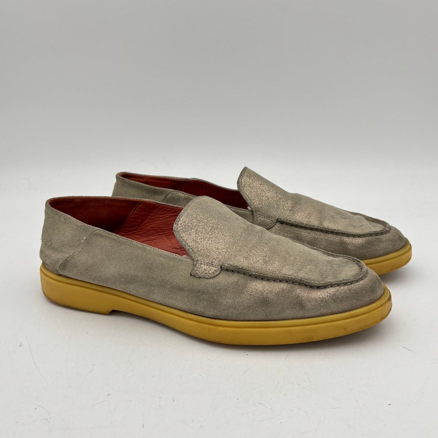 Santoni Santoni Botanist Loafers Shoes Metallic Silver Men's 41 US 8 Size US 8 / EU 41 - 1 Thumbnail