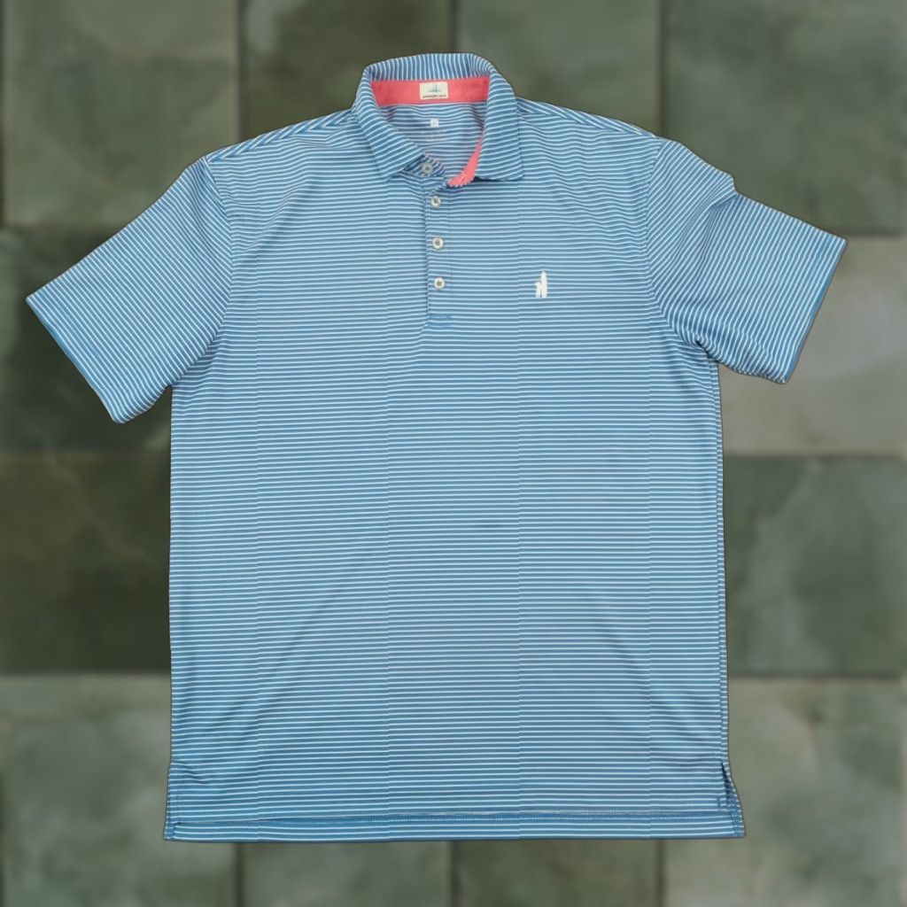 johnnie-O johnnie-O Polo Shirt Men M Blue White Striped Short Sleeve Casual Stretch Shirt Mens Size M Blue Striped Polo Shirt Johnnie-O Size US M / EU 48-50 / 2 - 1 Thumbnail