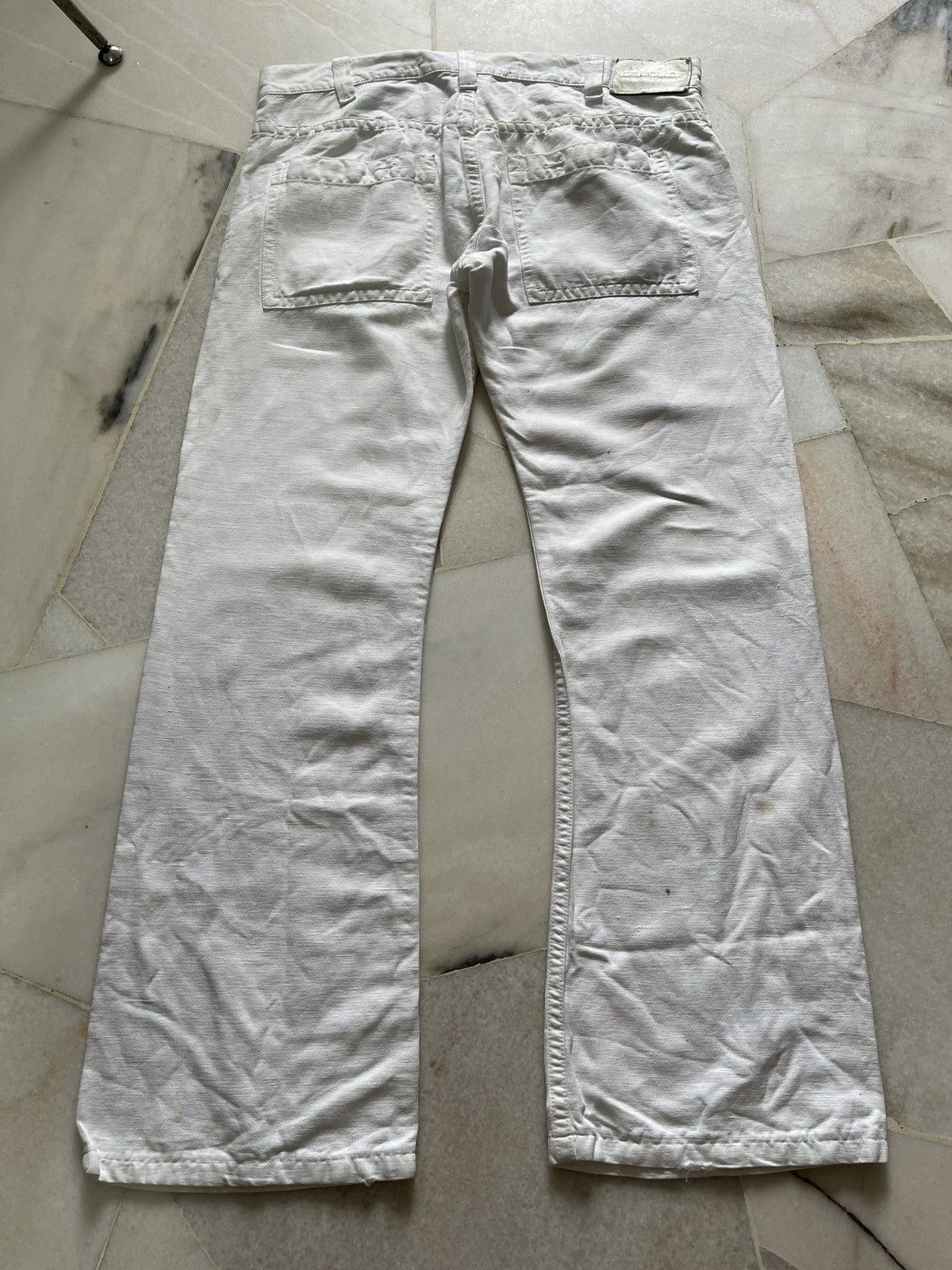 Emporio Armani Emporio Armani Metal Emblem Pocket White Denim Jeans 96 Size US 36 / EU 52 - 10 Thumbnail