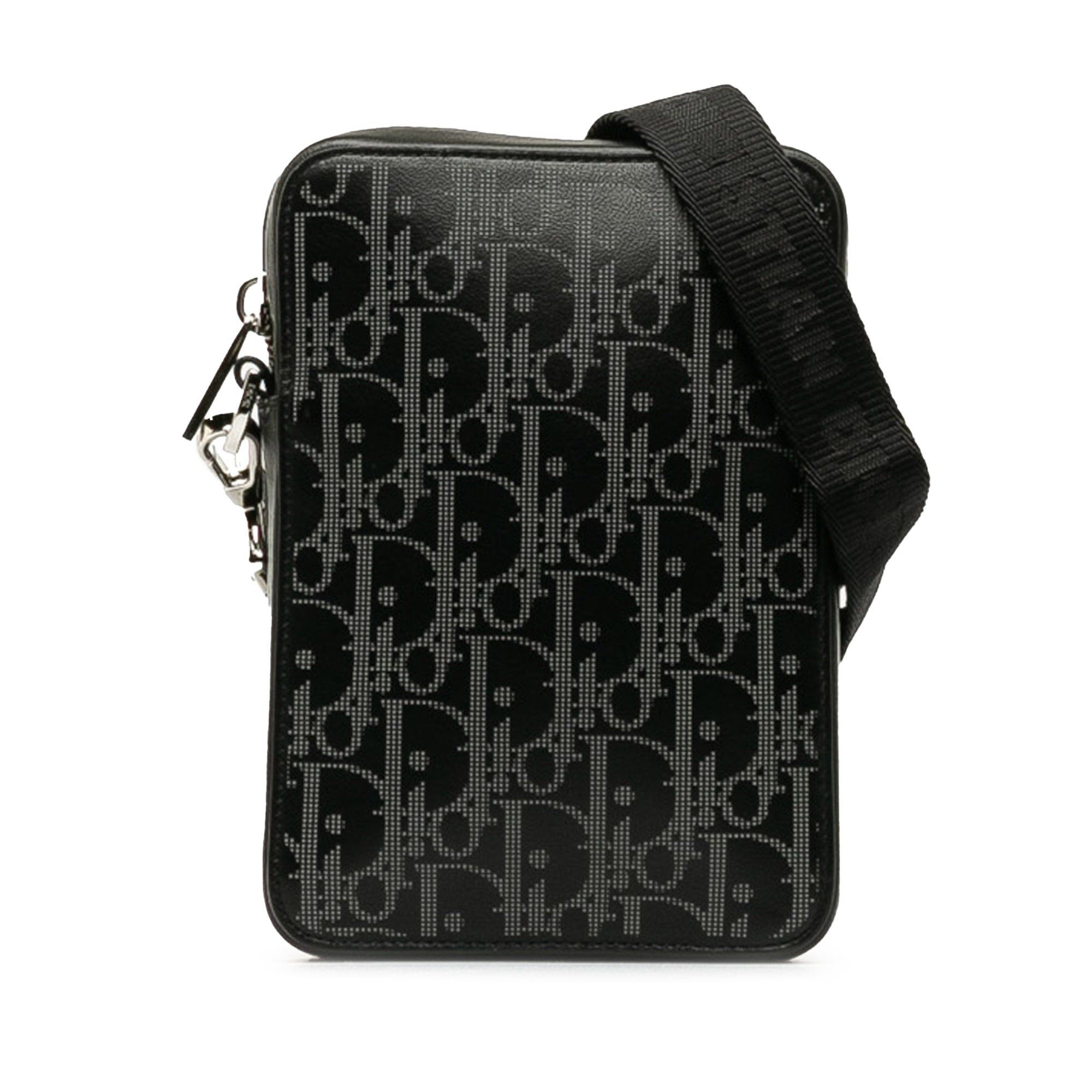 image of Dior Oblique World Tour Messenger Bag in Black, Women's
