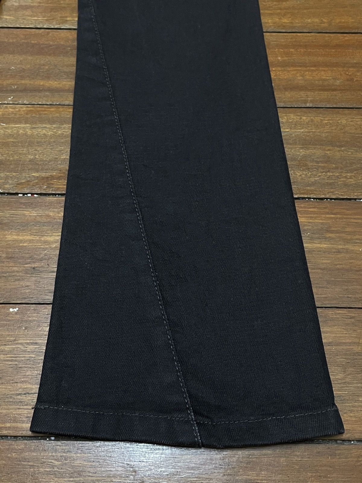 14th Addiction Rare Design Vintage Tornado Mart Flared Waxed Jeans 2000s Size US 28 / EU 44 - 8 Thumbnail