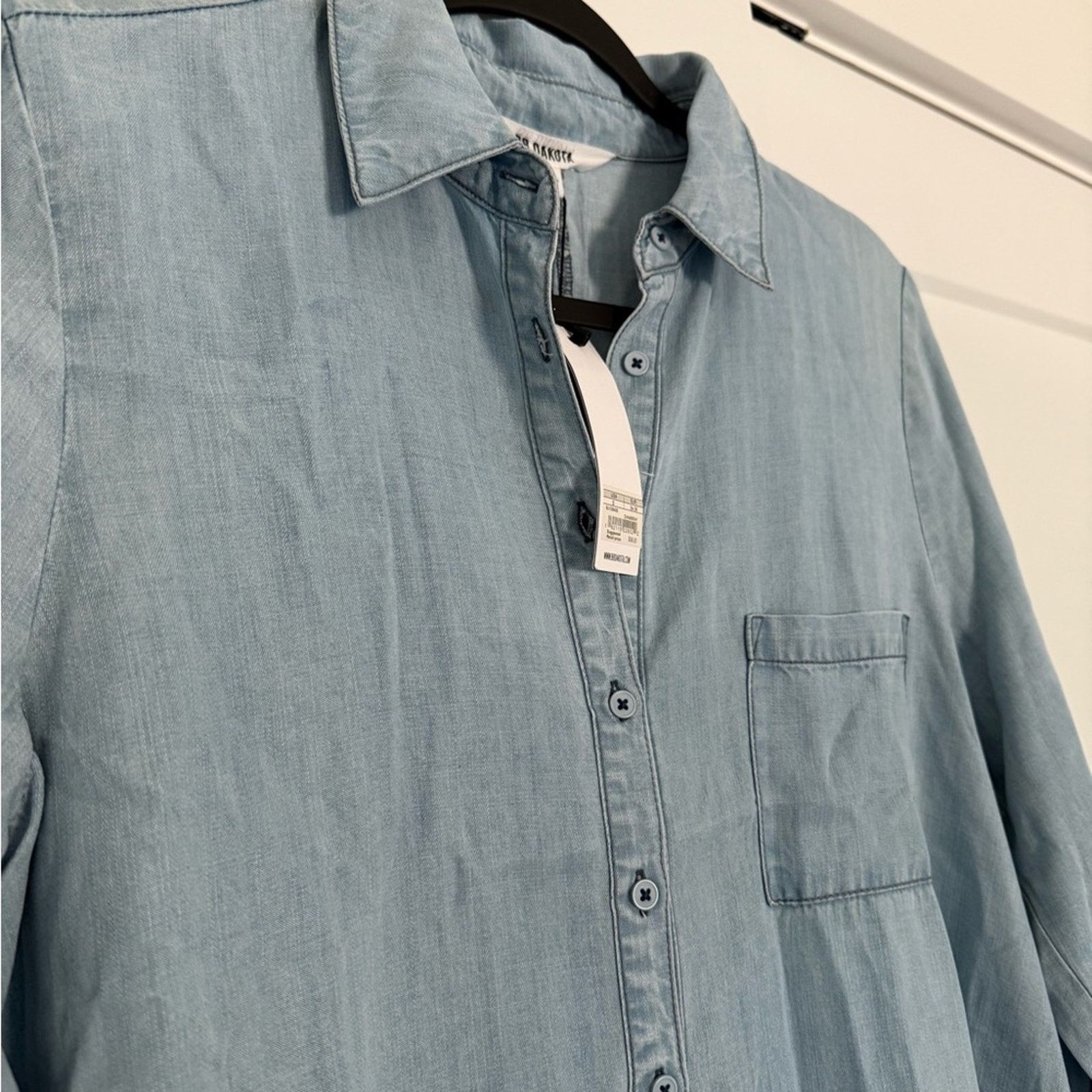 BB Dakota NEW bb Dakota Shirty Personality Chambray Dress - Small $98 Size S / US 4 / IT 40 - 11 Thumbnail