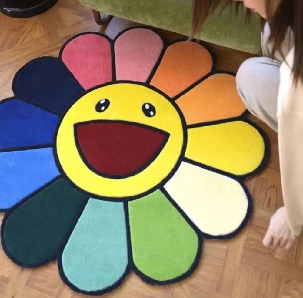 Other Flower Carpet Soft Tufted Rug Cute Size ONE SIZE - 6 Thumbnail