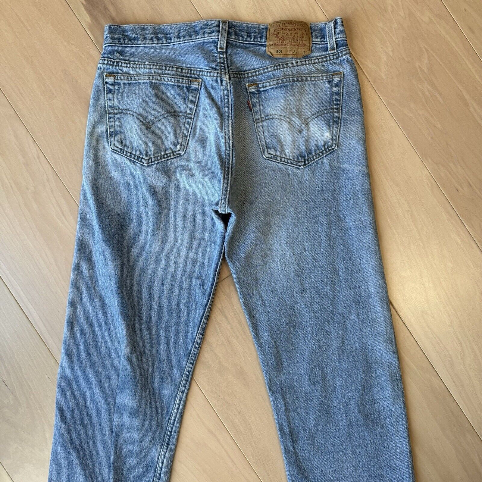Levi's × Vintage Vintage Levis 501 Jeans 33 Blue Denim Made in USA Workwear Size US 33 - 8 Thumbnail