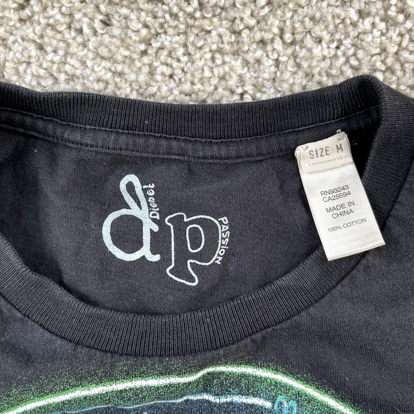 Vintage Direct Passion Mens Medium Black Diesel Only The Brave Neon Tee Shirt Size US M / EU 48-50 / 2 - 4 Thumbnail