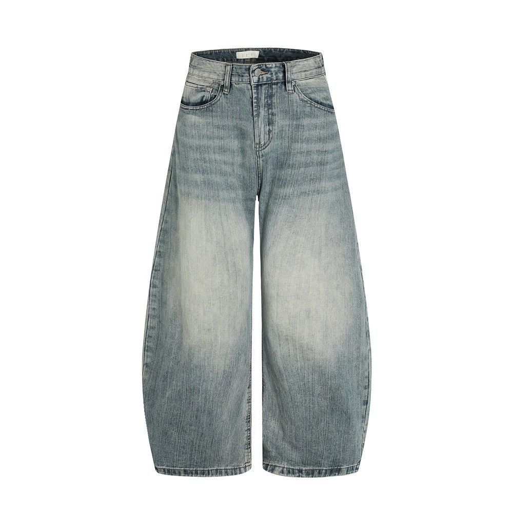 Jean American distressed washed men's retro casual scimitar jeans Size US 32 / EU 48 - 1 Thumbnail