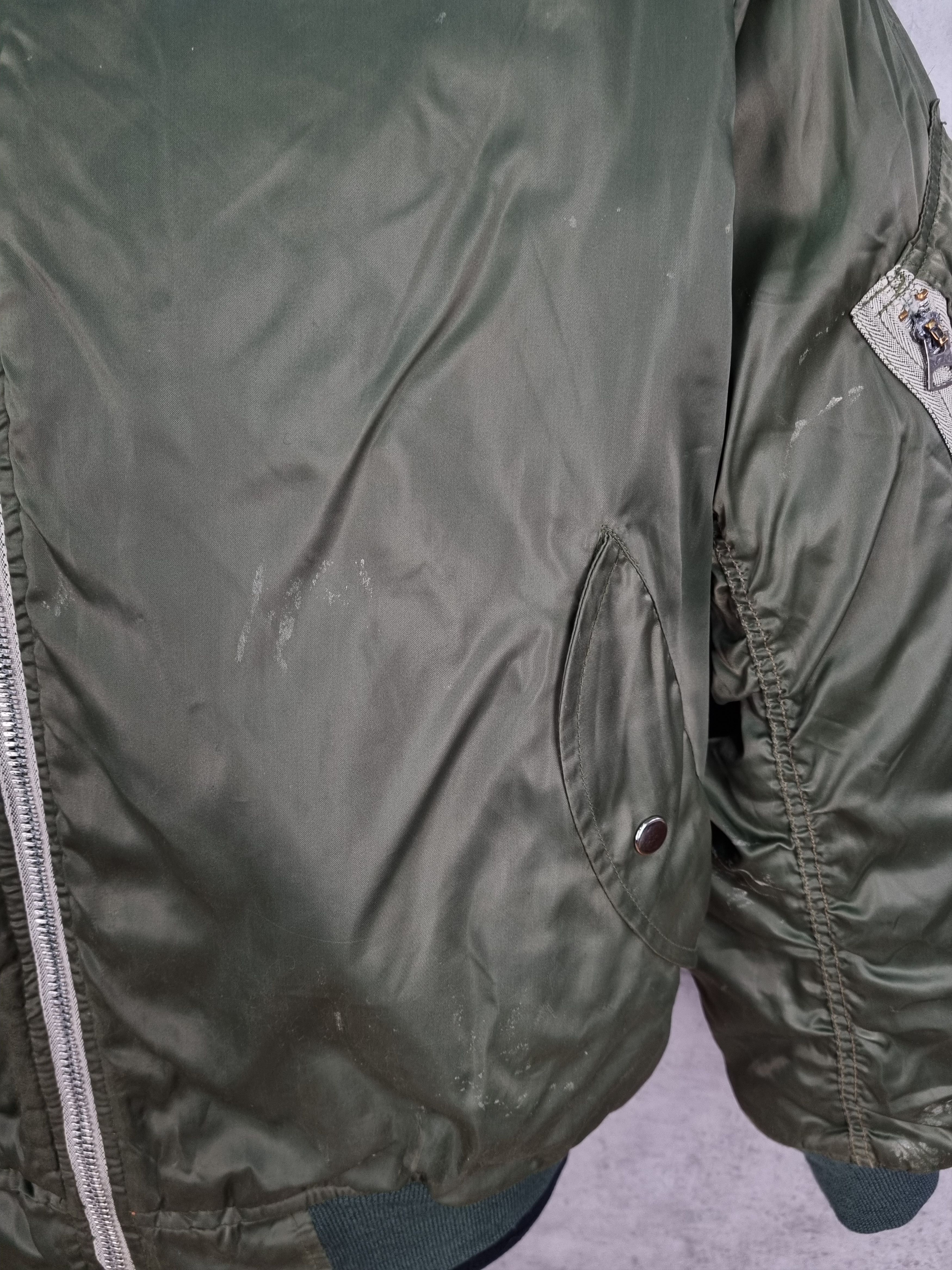 Vintage Destroyed Aviator Dirty Military Nylon Bomber Size US M / EU 48-50 / 2 - 10 Thumbnail