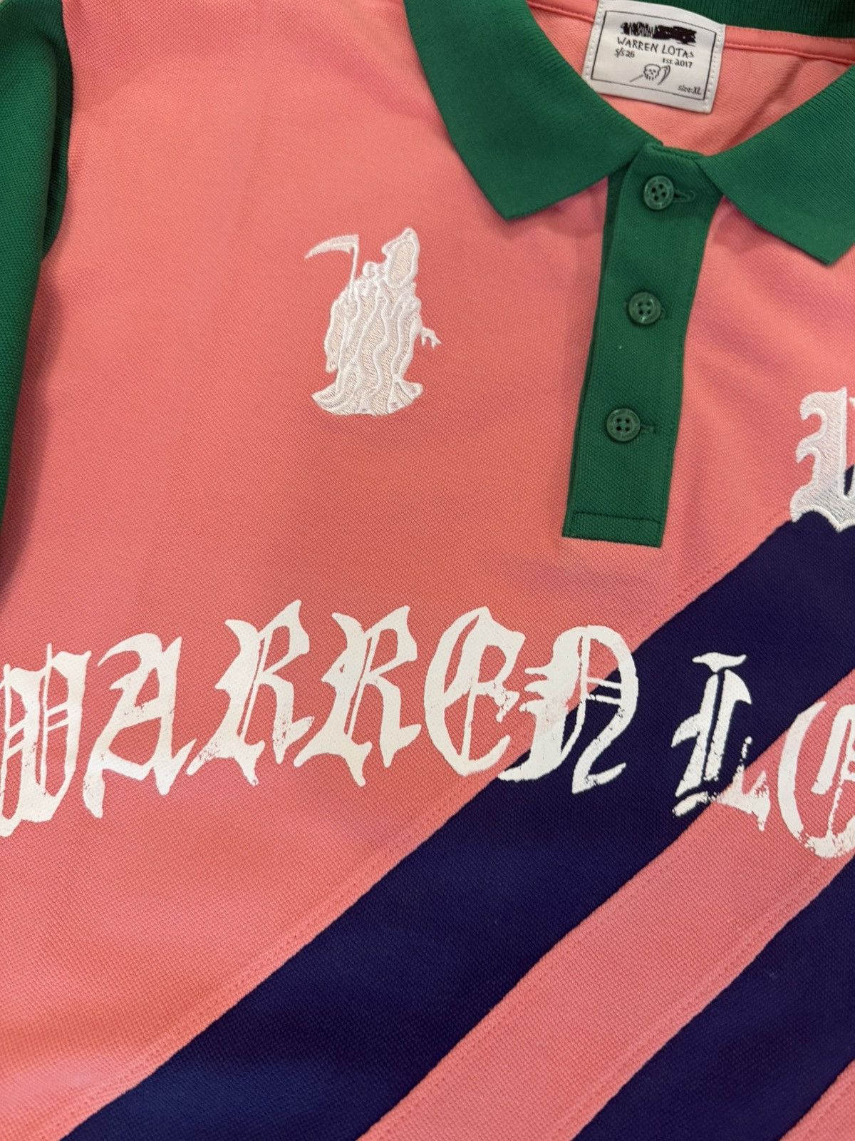 Warren Lotas Mainline Reaper Academy Polo Pink Navy Green Size US XL / EU 56 / 4 - 5 Thumbnail