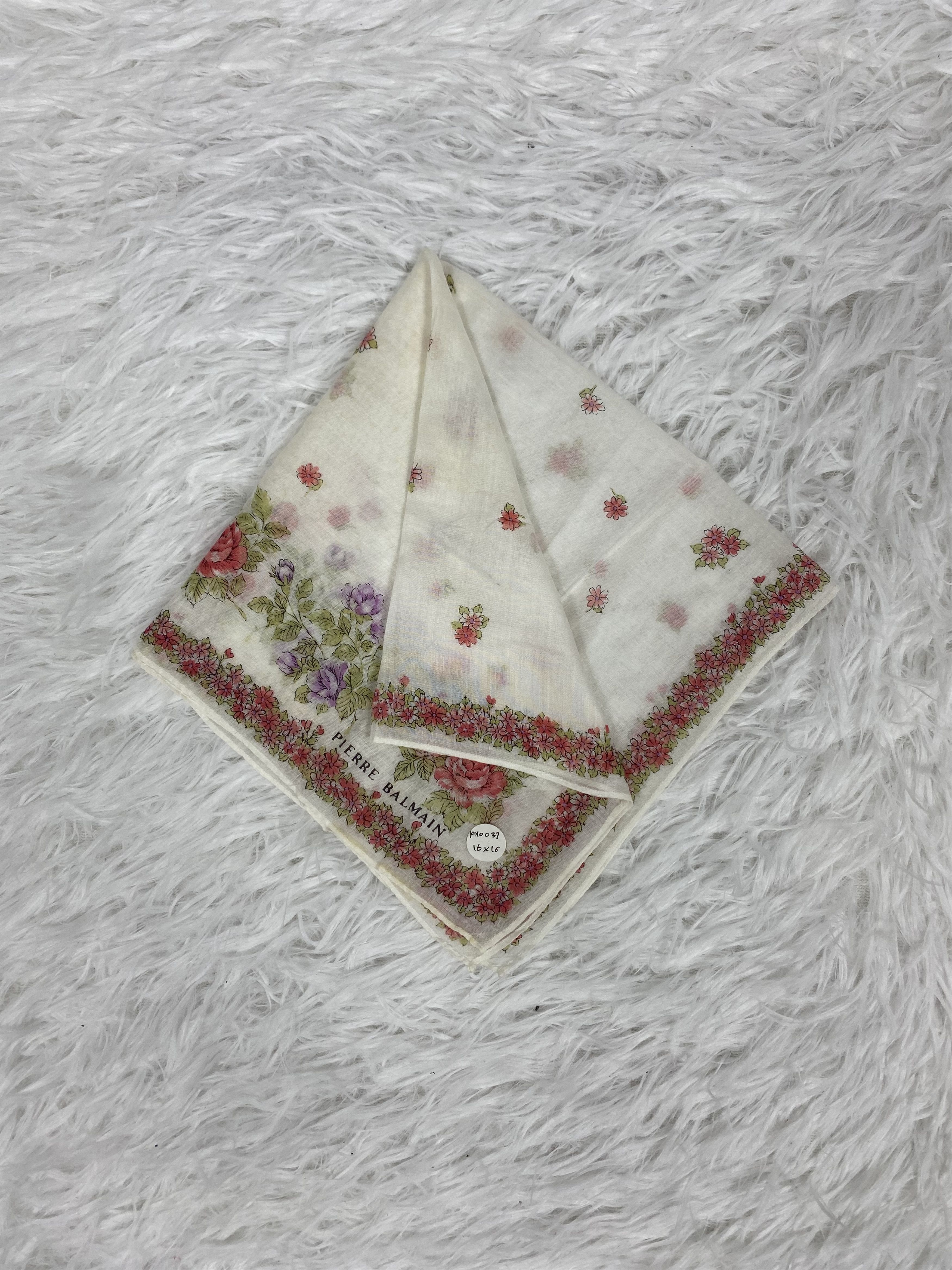 Pierre Balmain Vintage Pierre Balmain Handkerchief PH0037 Size ONE SIZE - 1 Thumbnail