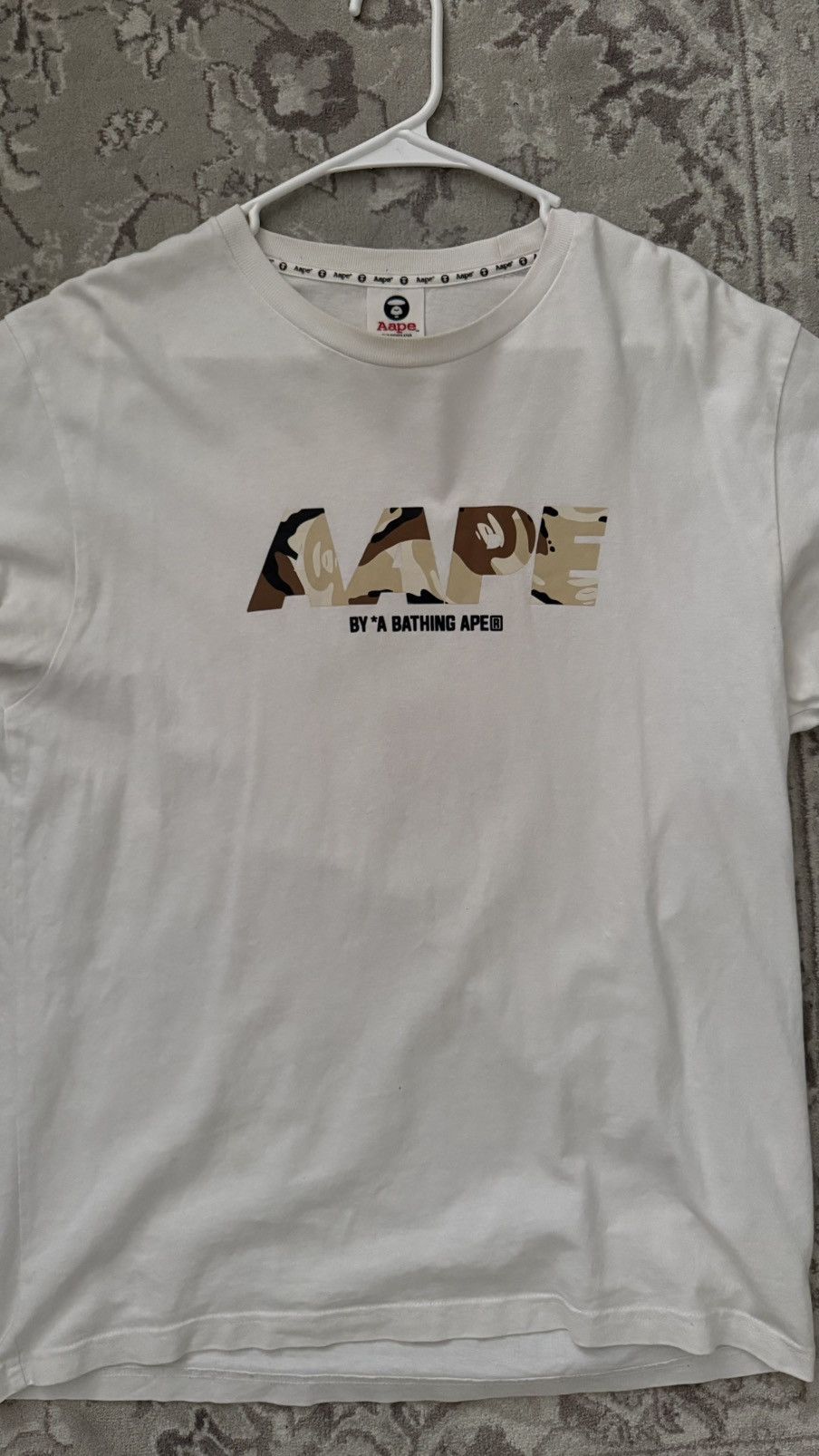 Aape AAPE BAPE Camo Logo Tee White Large Authentic Size US L / EU 52-54 / 3 - 1 Thumbnail