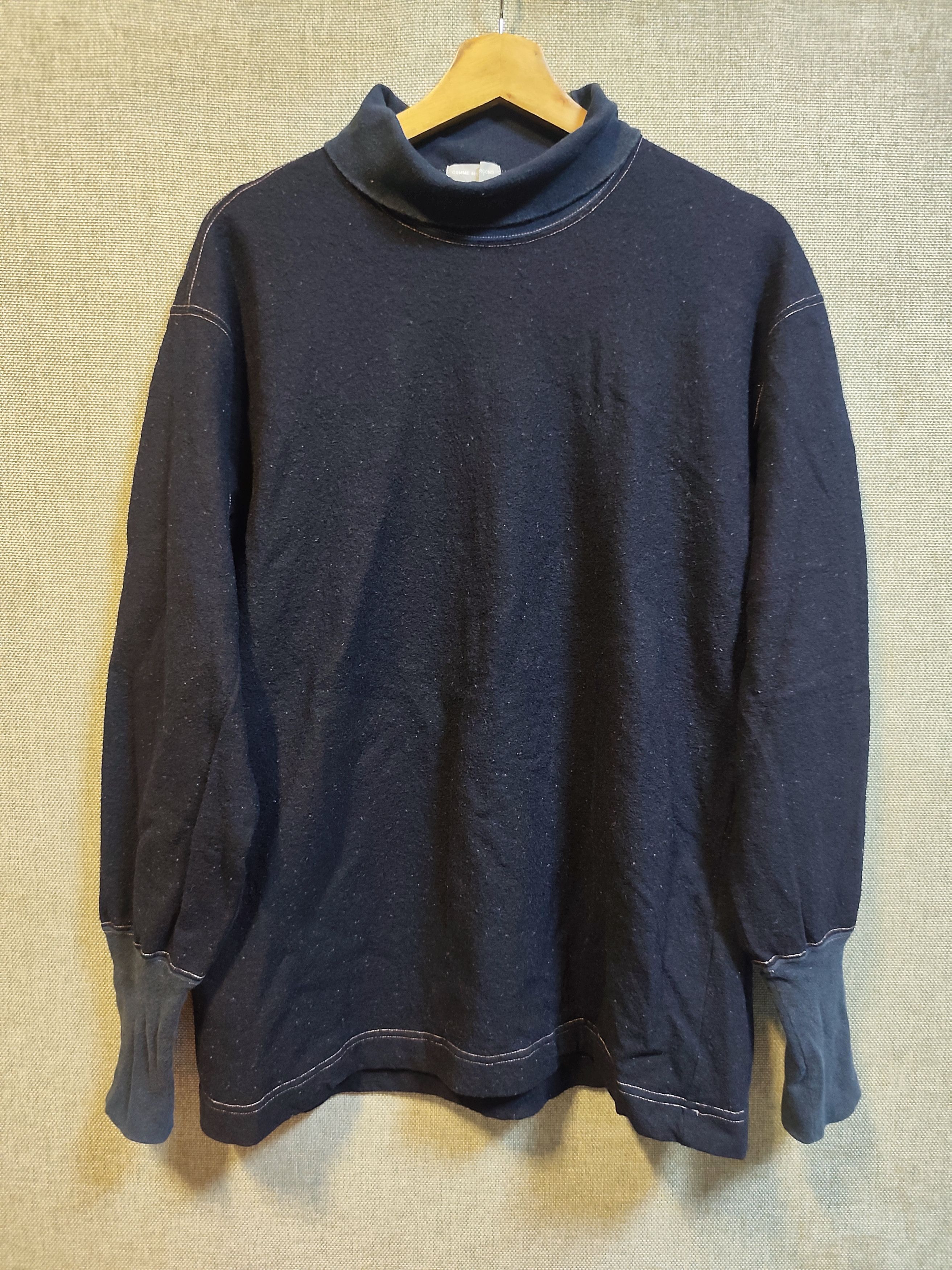 Comme des Garcons Homme Plus Vintage 1988 Comme des Garcons Homme Wool Mock Neck Sweater Size US M / EU 48-50 / 2 - 1 Thumbnail