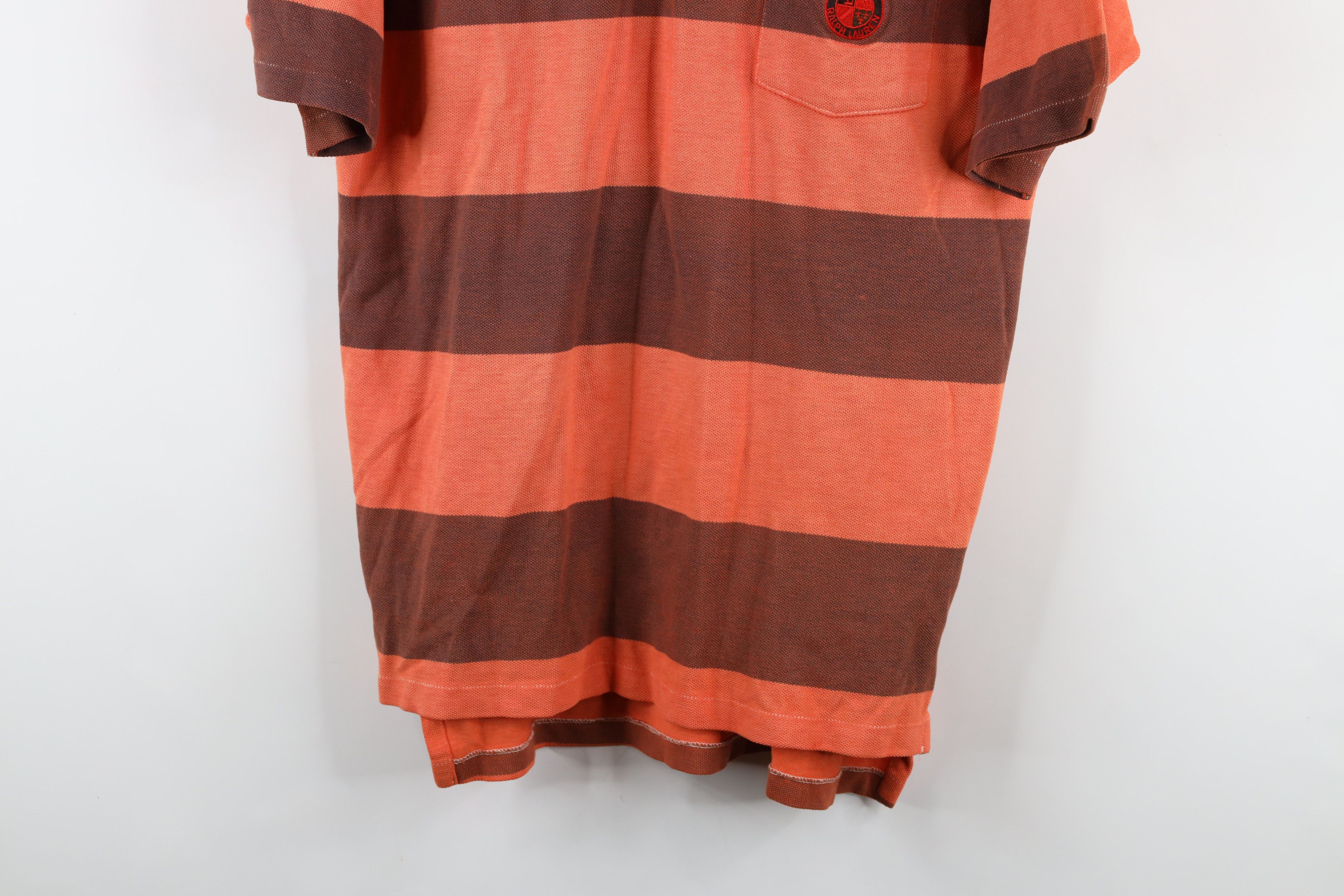 Ralph Lauren × Vintage Vintage 90s Ralph Lauren Spell Crest Striped Polo Shirt USA Size US L / EU 52-54 / 3 - 3 Thumbnail