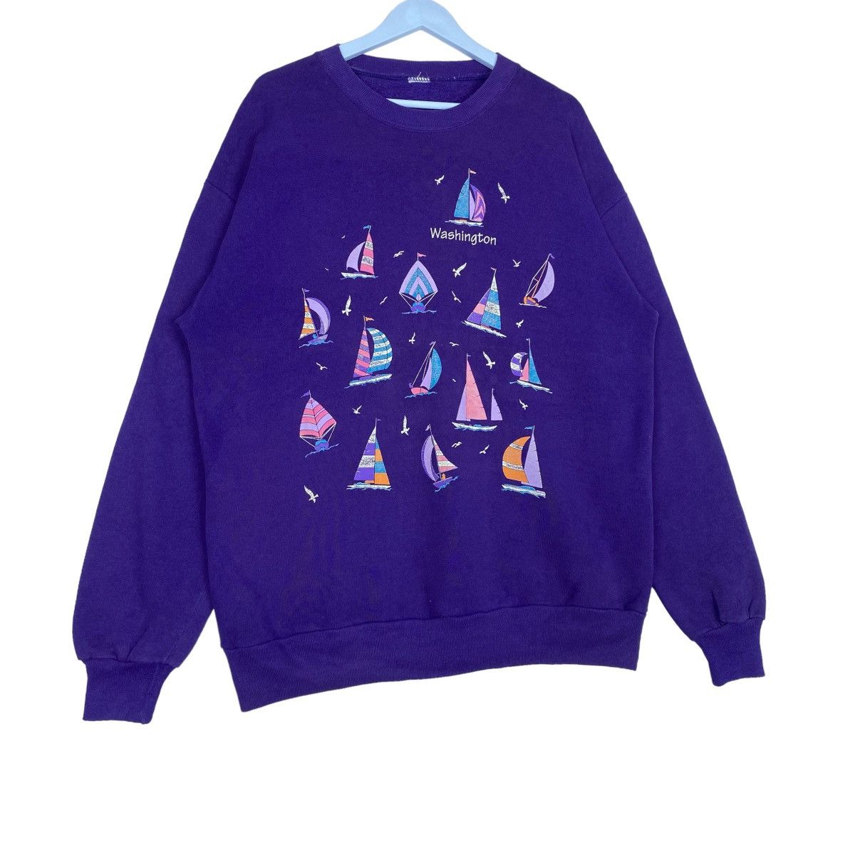 Designer × Vintage Washington Sweatshirt Crewneck Pullover Jumper Size US XL / EU 56 / 4 - 4 Thumbnail