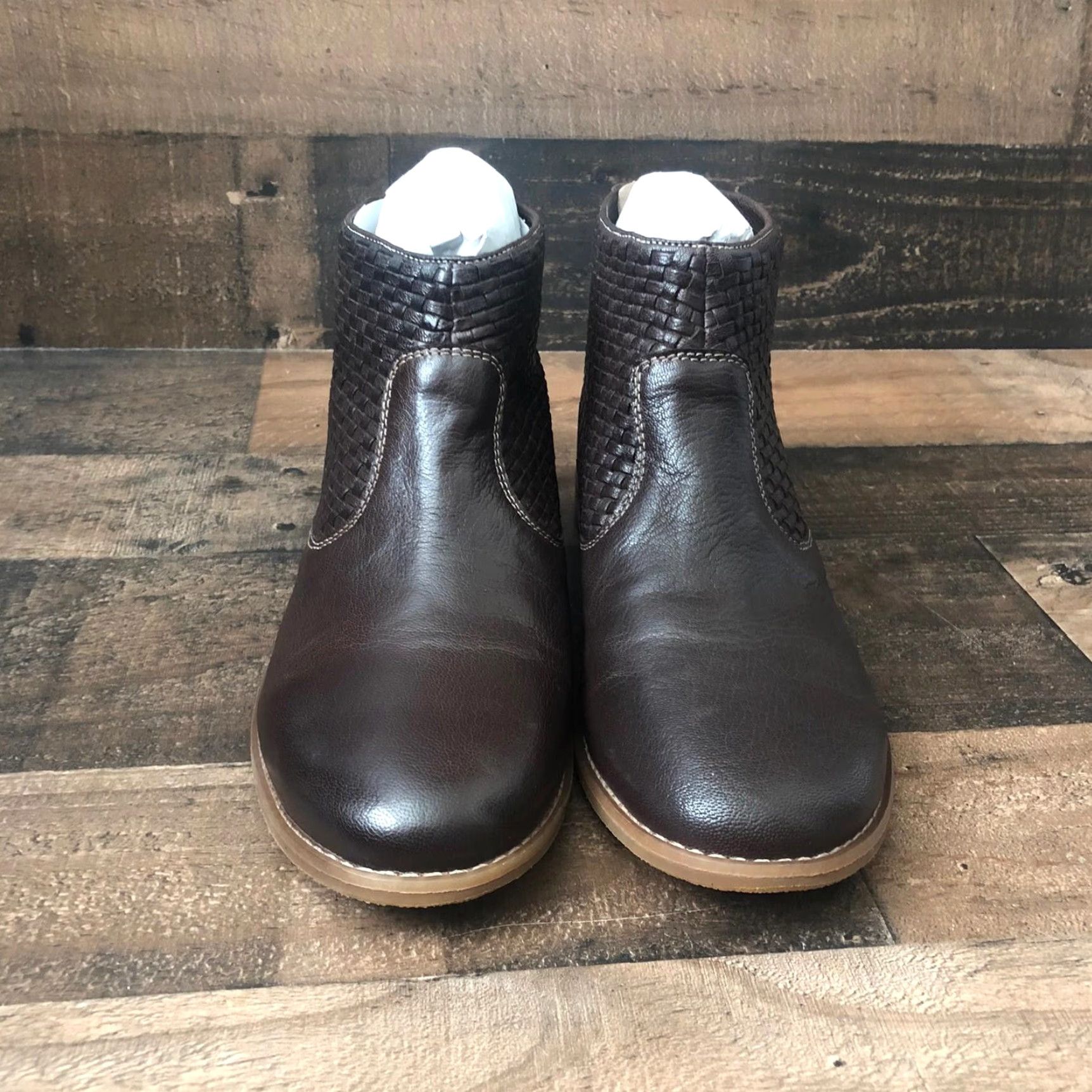 Hush Puppies Hush Puppies Bootie Women US 11 Leather Brown Heeled Ankle Booties Tassel Shoes Black, Medium Calf Width, 9 UK, Shoes Women, Hush Puppies Adee Size US 11 / IT 41 - 4 Thumbnail