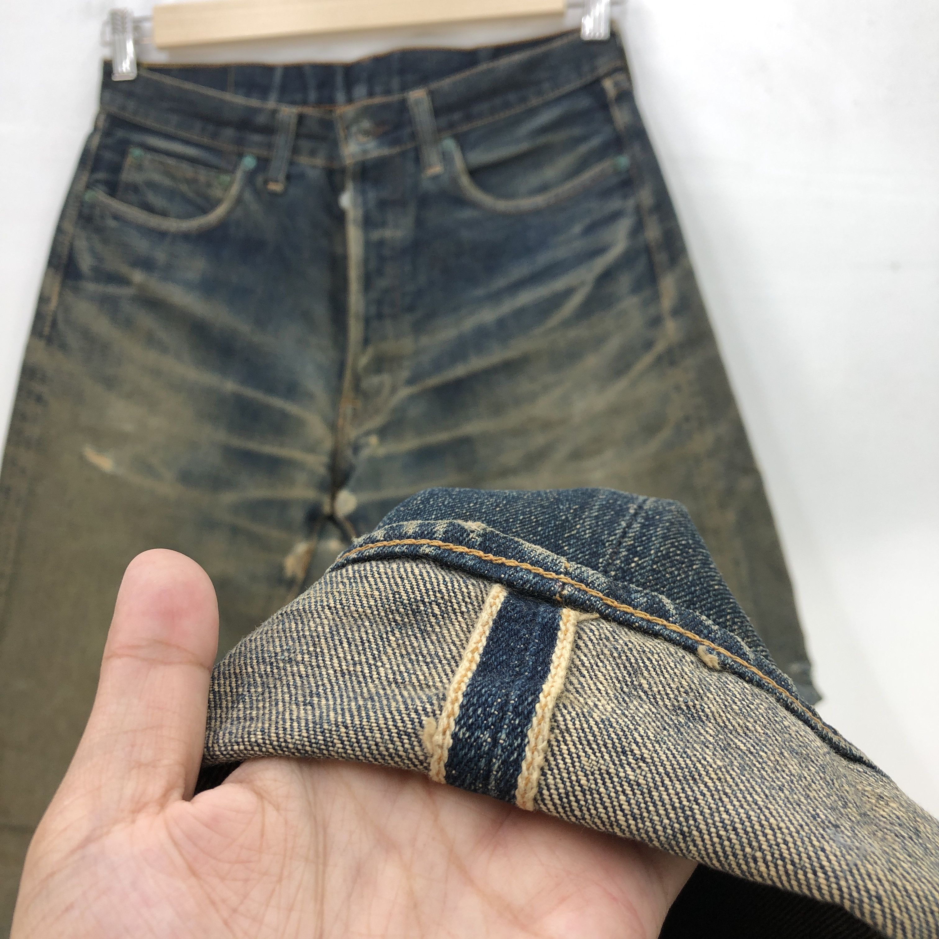 Denime Vintage 90s Denime Selvedge Jeans Japanese Redline Denim Size US 30 / EU 46 - 7 Thumbnail