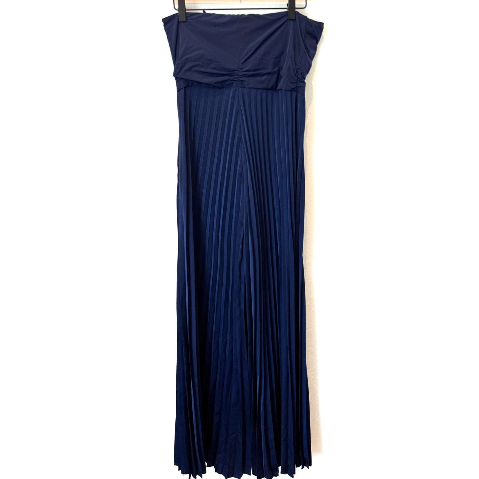 Other One 33 Social Navy Pleated Cocktail Formal Pantsuit Size 28" / US 6 / IT 42 - 14 Thumbnail