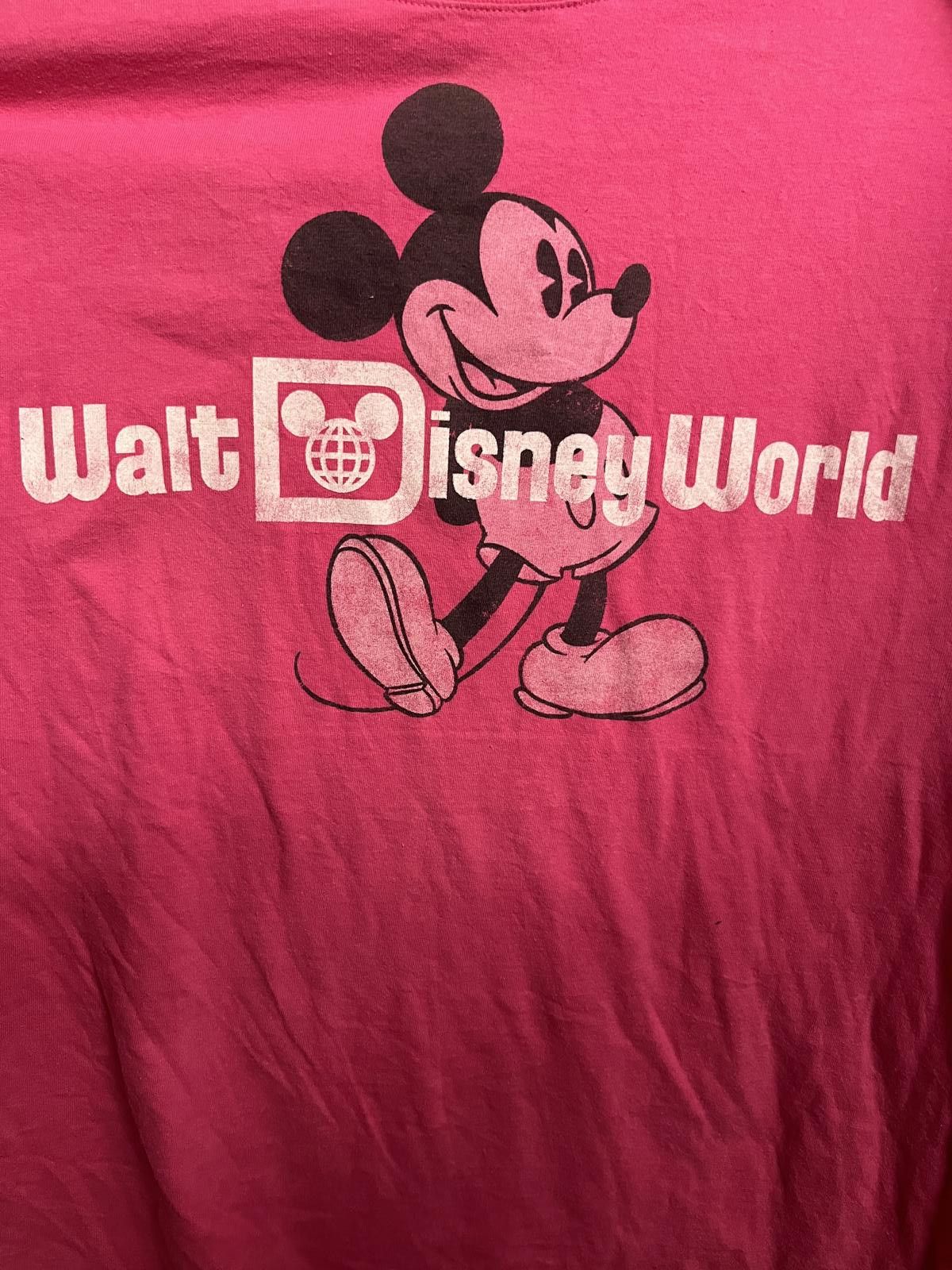 Disney Faded Pink Mickey Mouse T-shirt Walt Disney World Tee - L Size US L / EU 52-54 / 3 - 3 Thumbnail